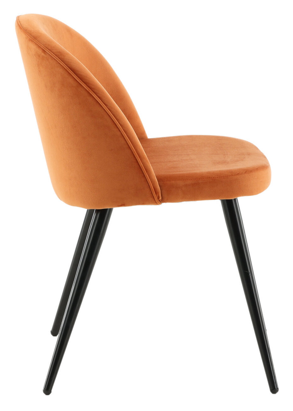 Nohr Eetkamerstoel 'Amon' Velvet, kleur Oranje