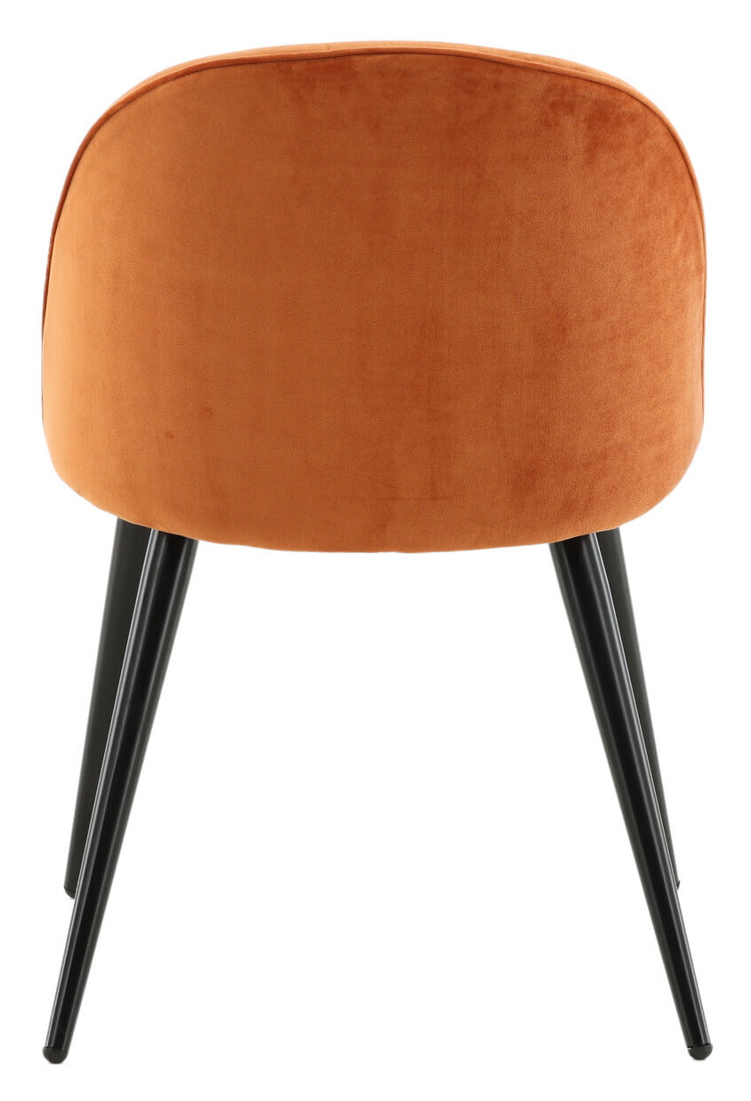 Nohr Eetkamerstoel 'Amon' Velvet, kleur Oranje