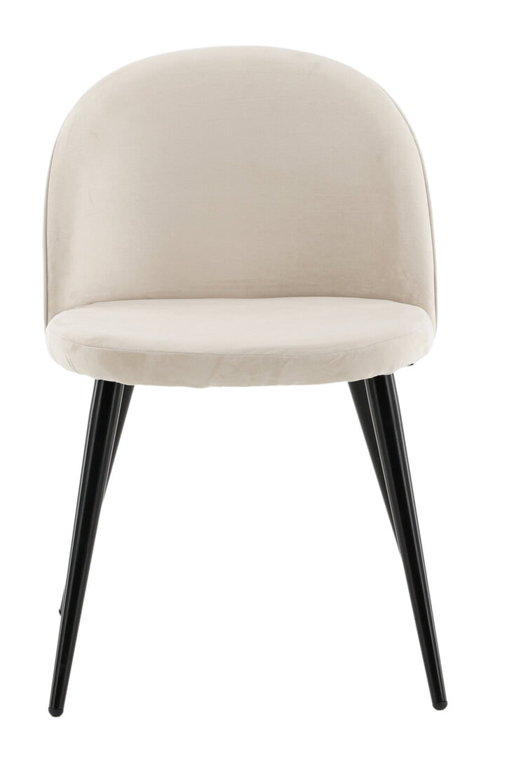 Nohr Eetkamerstoel 'Amon' Velvet, kleur Beige