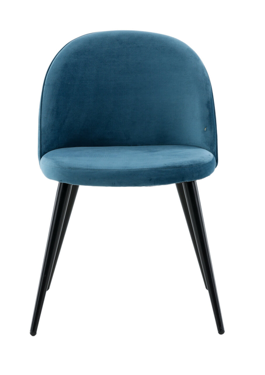 Nohr Eetkamerstoel 'Amon' Velvet, kleur Blauw