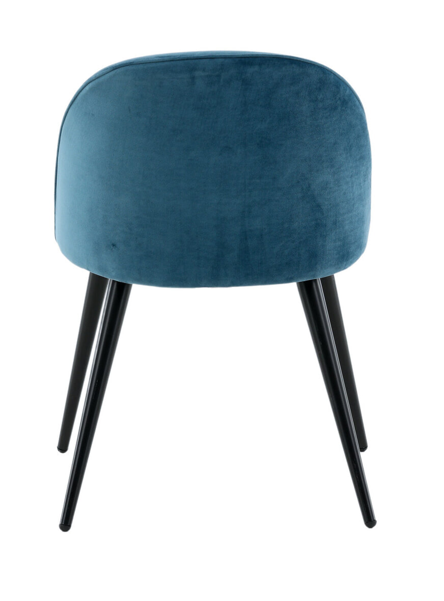 Nohr Eetkamerstoel 'Amon' Velvet, kleur Blauw