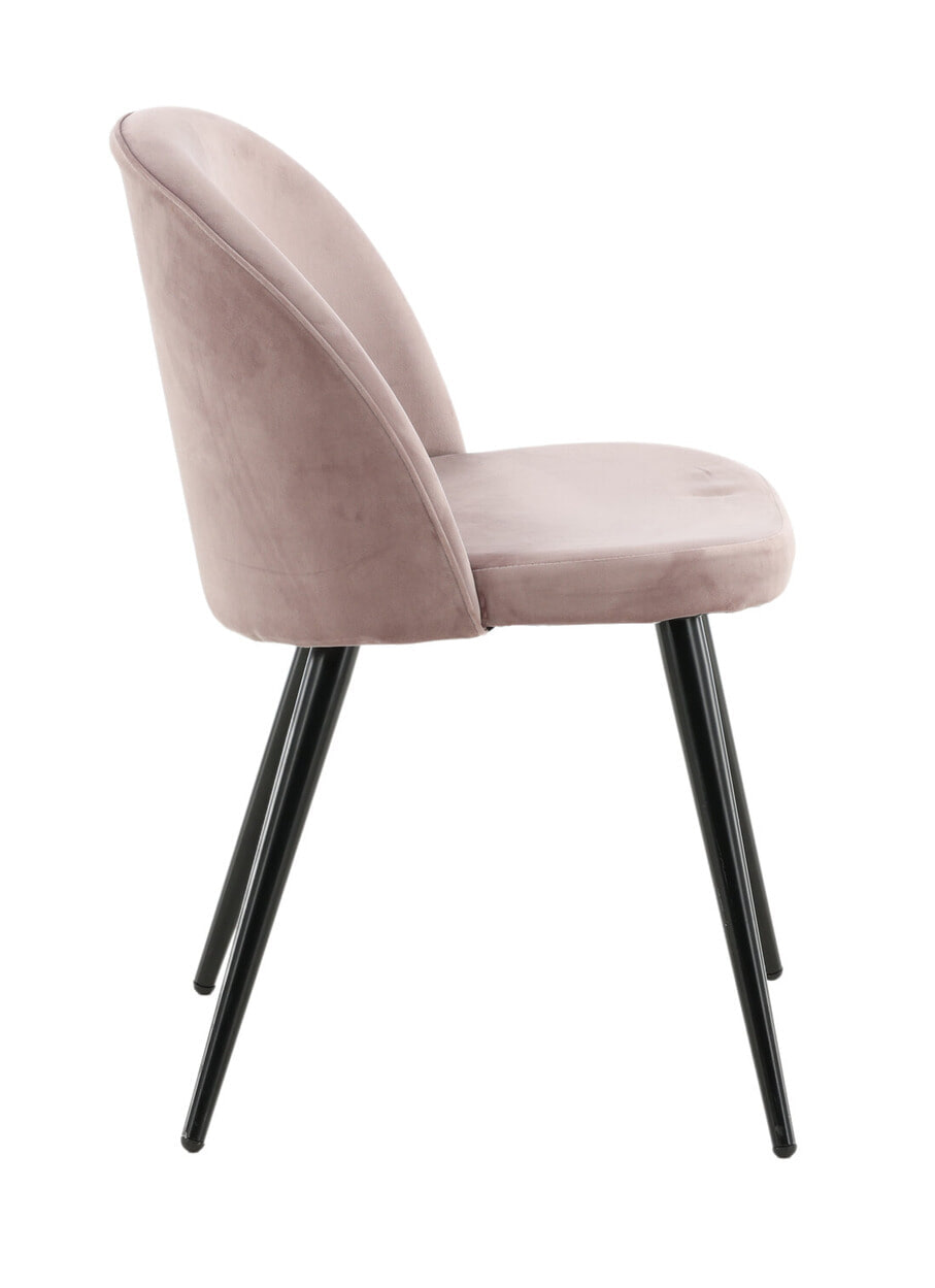Nohr Eetkamerstoel 'Amon' Velvet, kleur Oudroze