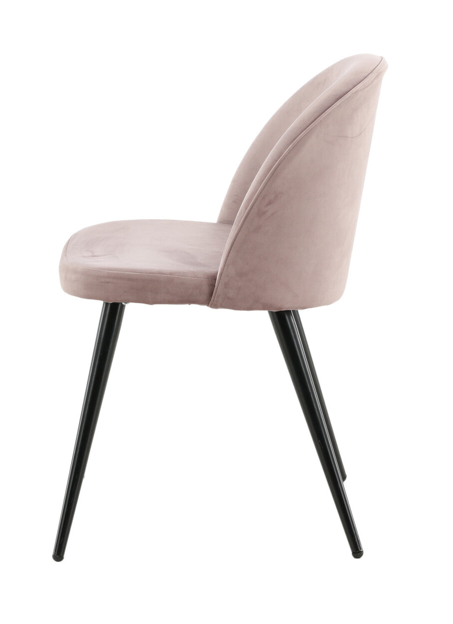 Nohr Eetkamerstoel 'Amon' Velvet, kleur Oudroze
