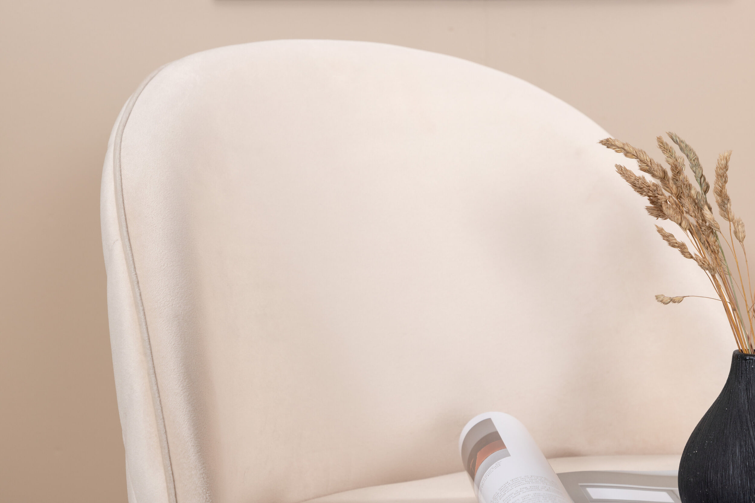 Nohr Eetkamerstoel 'Amon' Velvet, kleur Beige