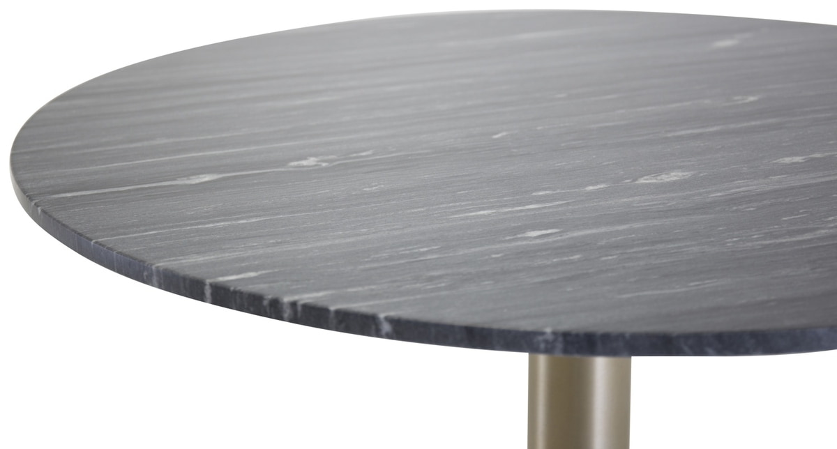 Nohr Ronde Eettafel 'Lenton' Marmer, 106cm, kleur Donkergrijs/Goud