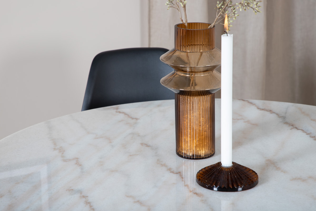 Nohr Ronde Eettafel 'Lenton' Marmer, 106cm, kleur Wit