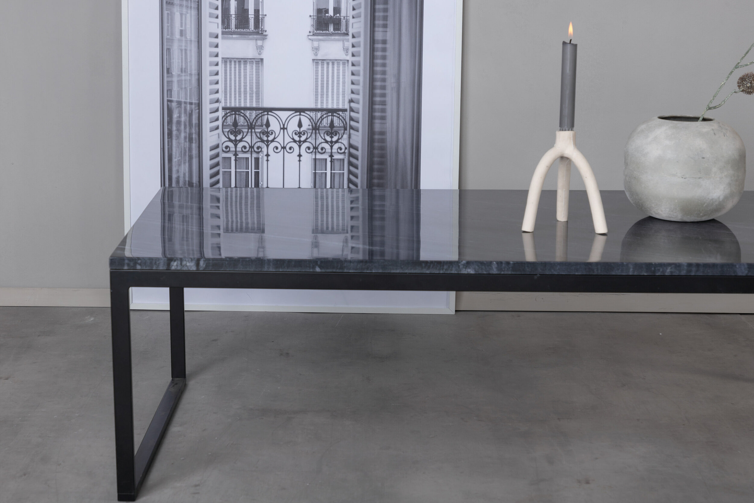 Nohr Salontafel 'Lenton' Marmer, 120 x 60cm, kleur Donkergrijs