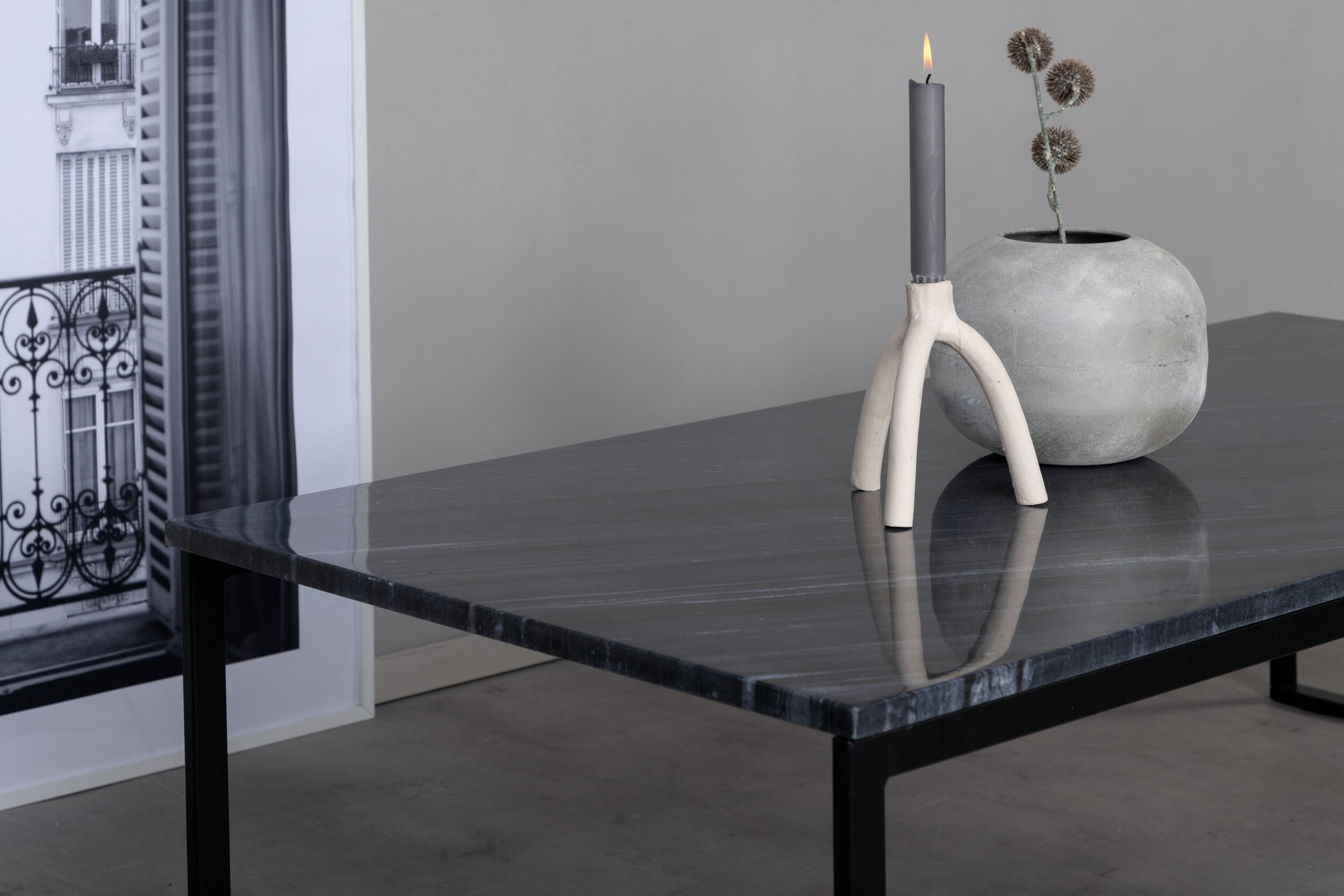 Nohr Salontafel 'Lenton' Marmer, 120 x 60cm, kleur Donkergrijs