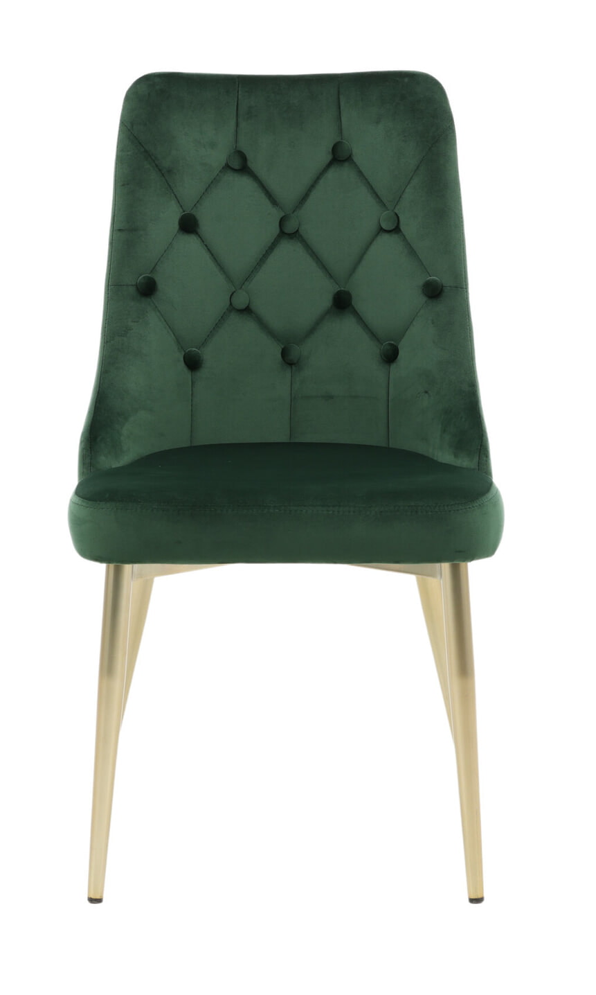 Nohr Eetkamerstoel 'Damar' Velvet, kleur Groen