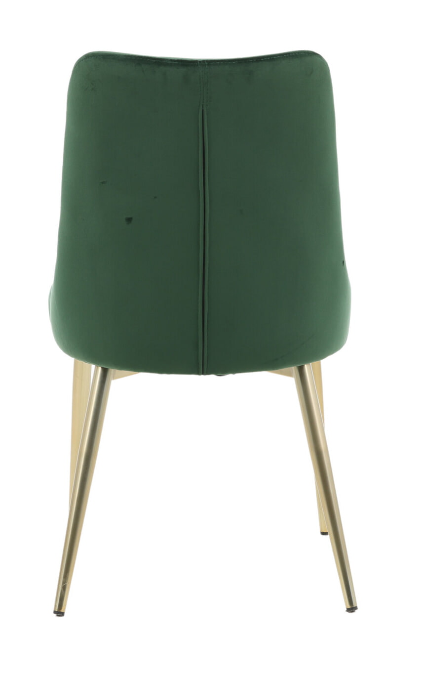 Nohr Eetkamerstoel 'Damar' Velvet, kleur Groen