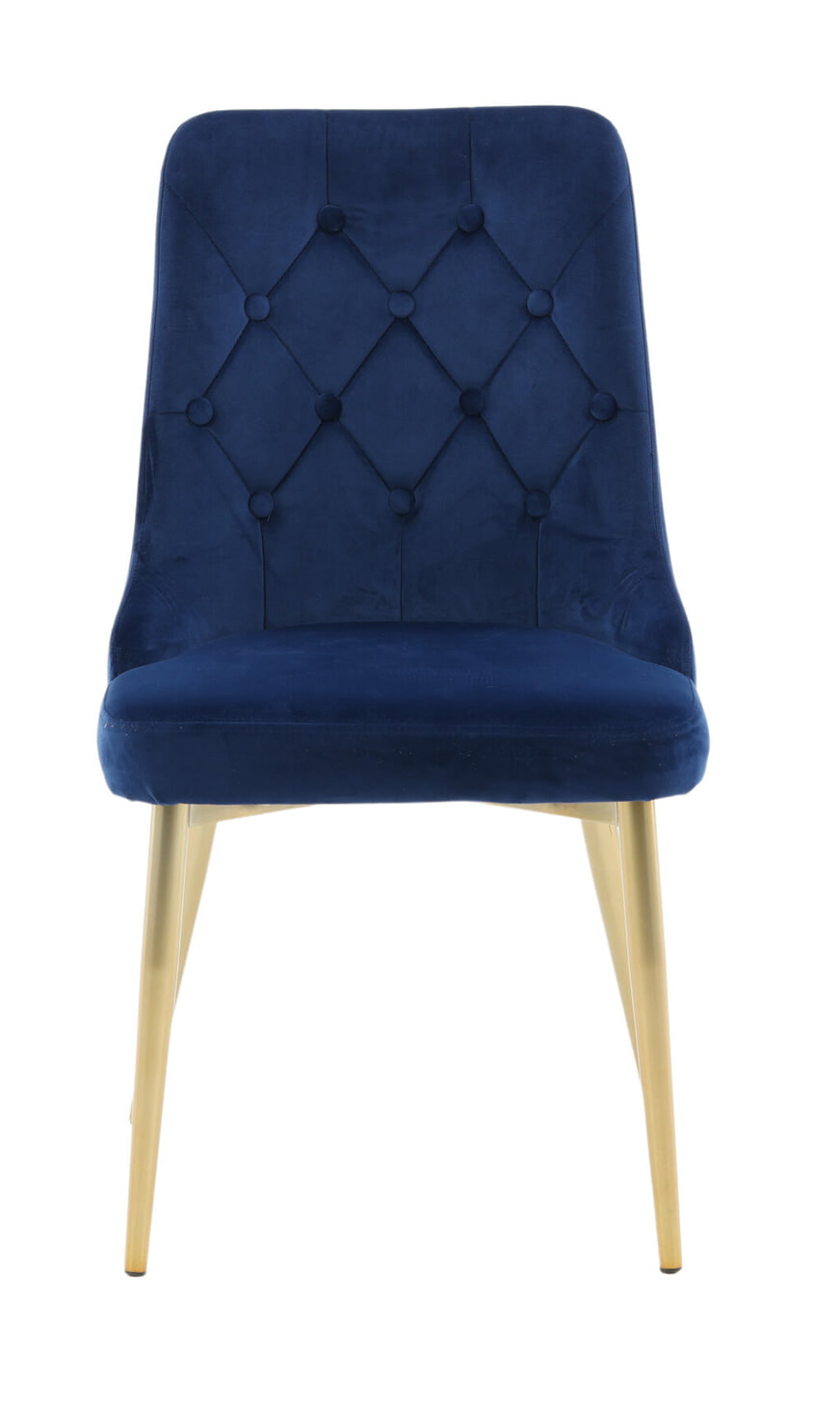 Nohr Eetkamerstoel 'Damar' Velvet, kleur Blauw