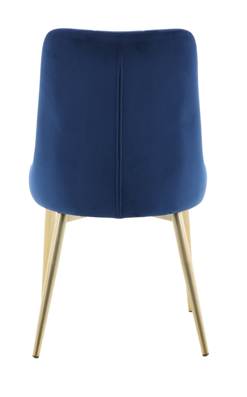 Nohr Eetkamerstoel 'Damar' Velvet, kleur Blauw
