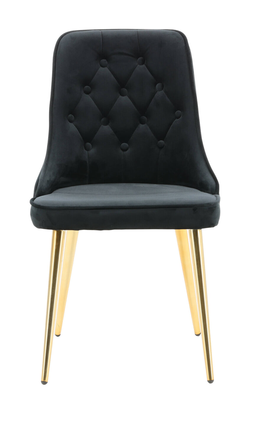 Nohr Eetkamerstoel 'Damar' Velvet, kleur Zwart