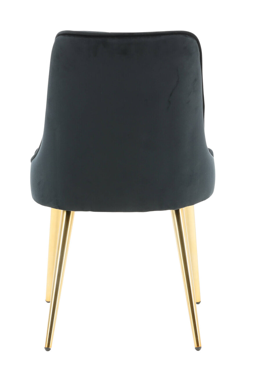 Nohr Eetkamerstoel 'Damar' Velvet, kleur Zwart