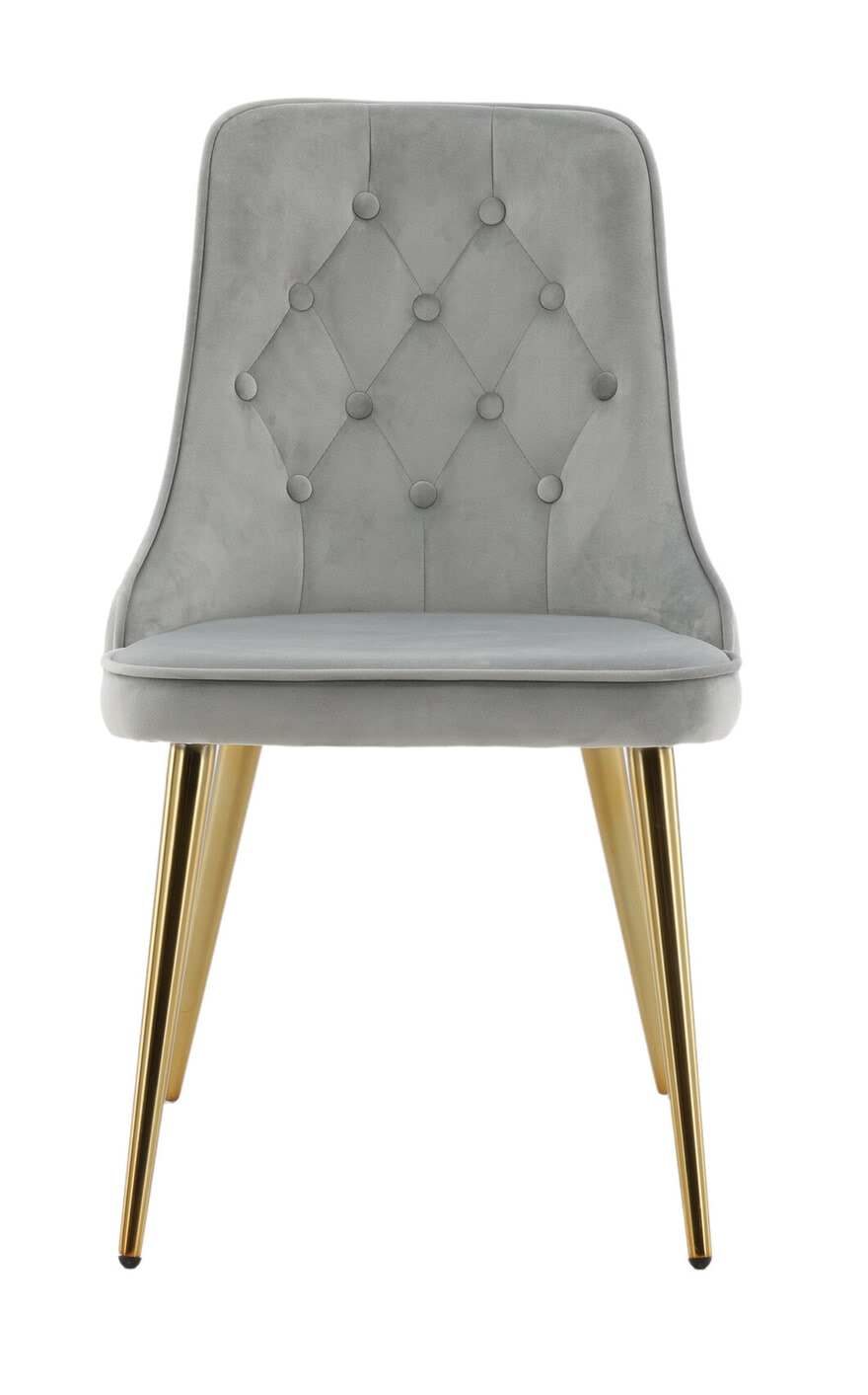 Nohr Eetkamerstoel 'Damar' Velvet, kleur Grijs