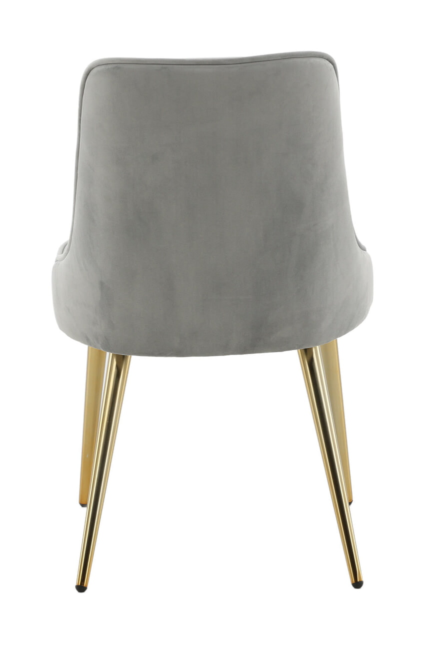 Nohr Eetkamerstoel 'Damar' Velvet, kleur Grijs