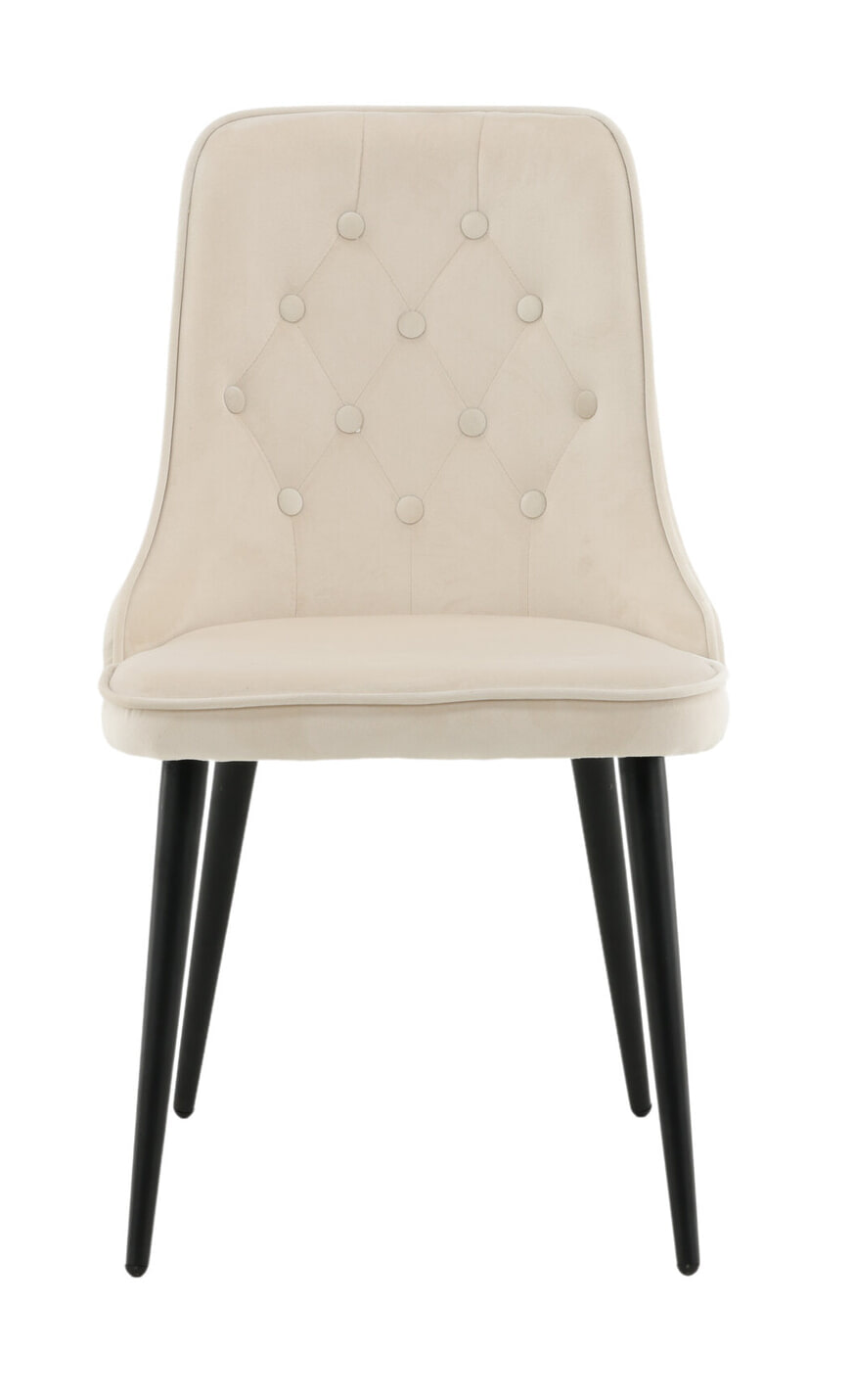 Nohr Eetkamerstoel 'Damar' Velvet, kleur Beige