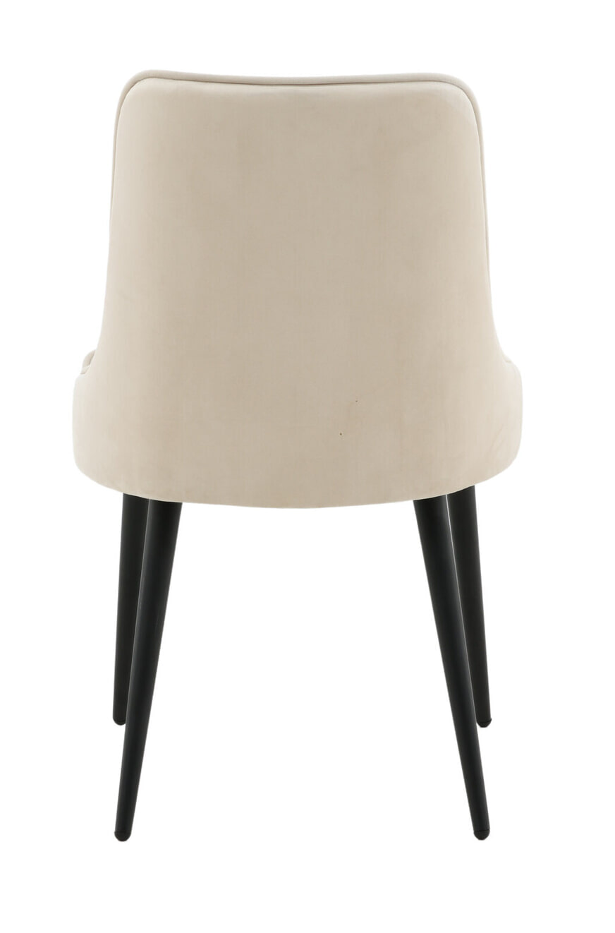 Nohr Eetkamerstoel 'Damar' Velvet, kleur Beige