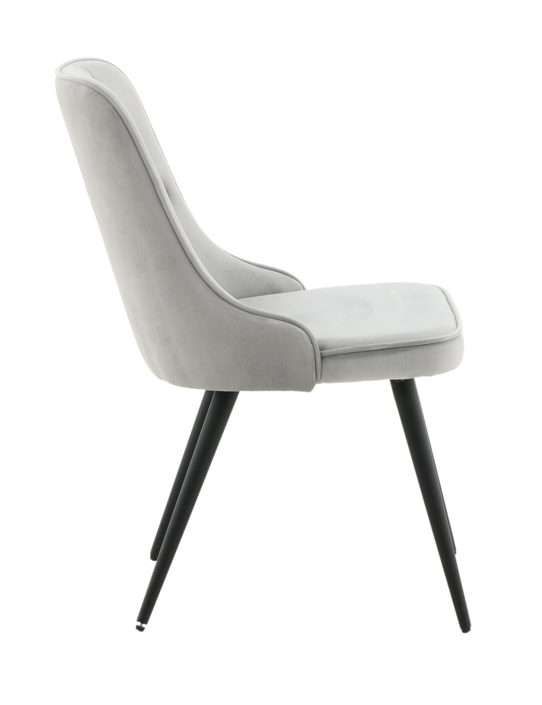 Nohr Eetkamerstoel 'Damar' Velvet, kleur Lichtgrijs