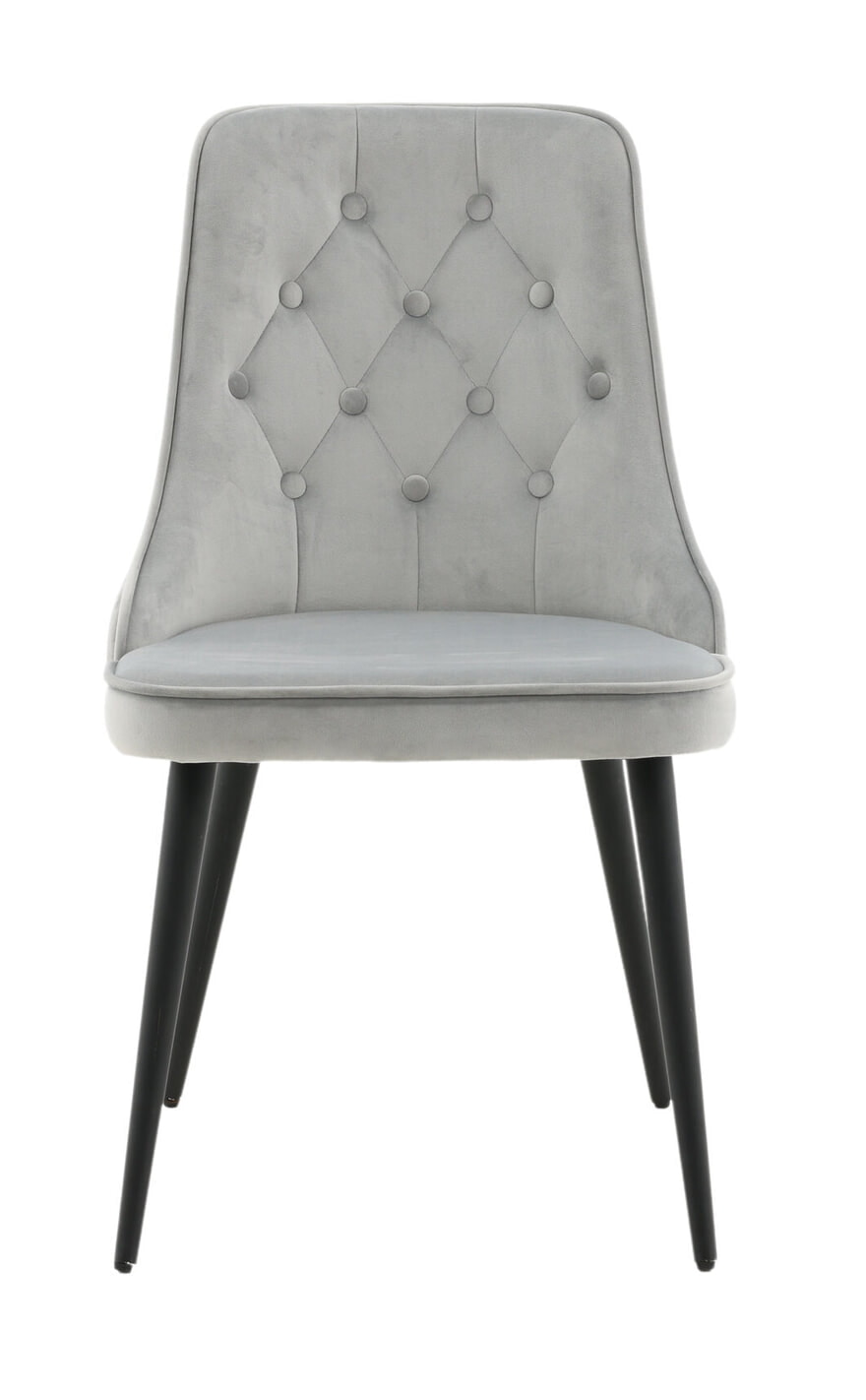 Nohr Eetkamerstoel 'Damar' Velvet, kleur Lichtgrijs