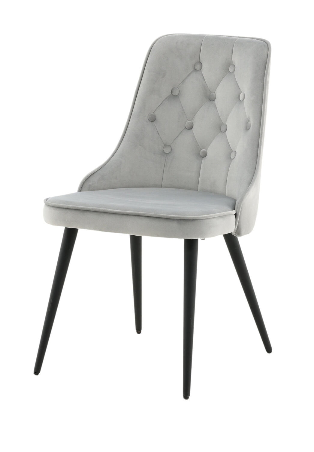 Nohr Eetkamerstoel 'Damar' Velvet, kleur Lichtgrijs