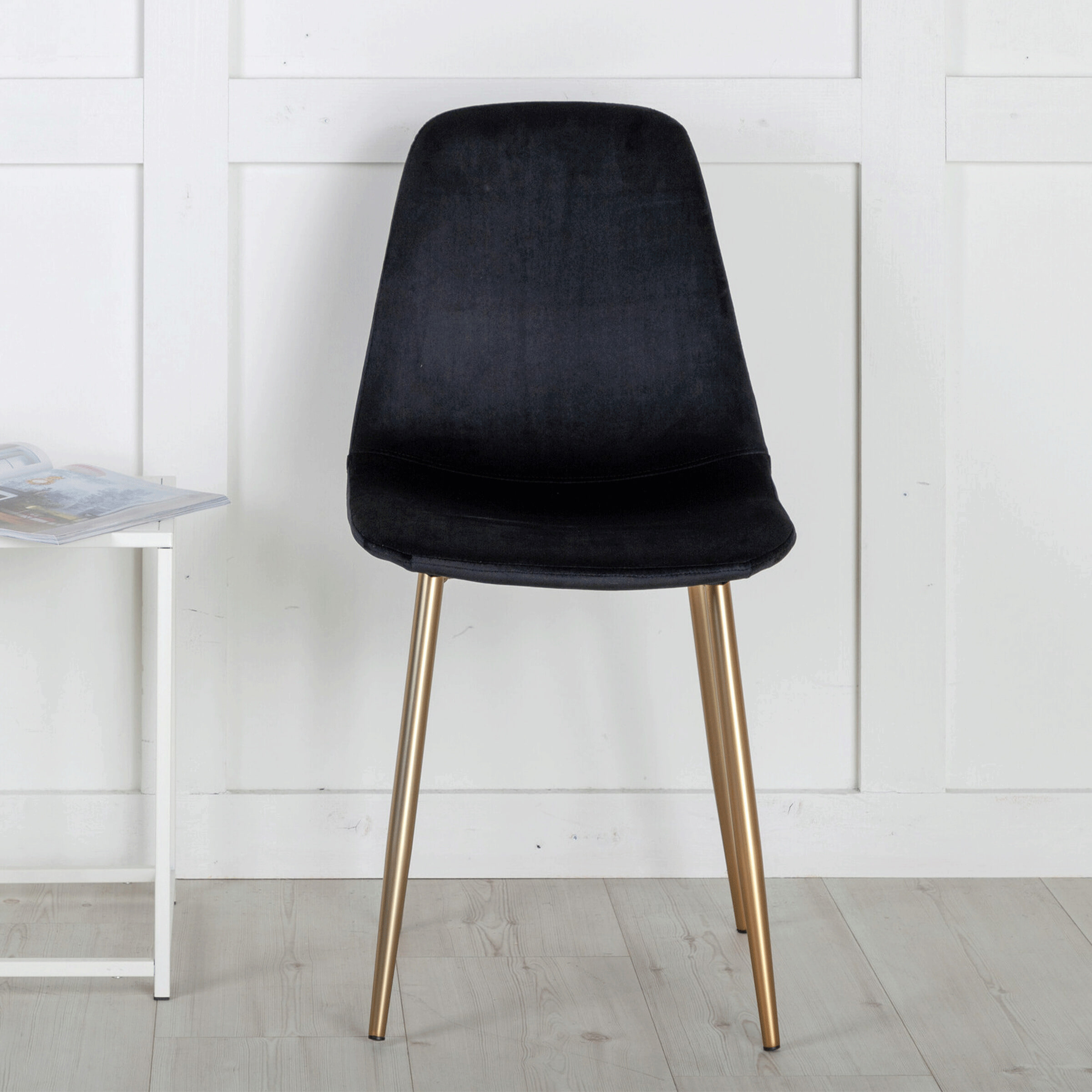 Nohr Eetkamerstoel 'Austina' Velvet, kleur Zwart