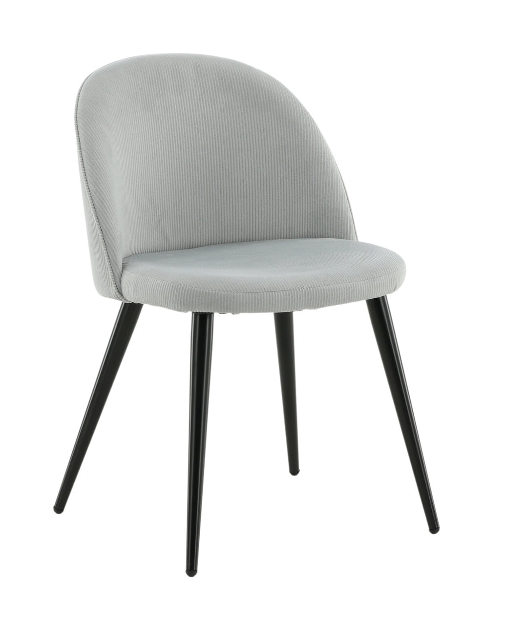 Nohr Eetkamerstoel 'Amon' Rib, kleur Lichtgrijs