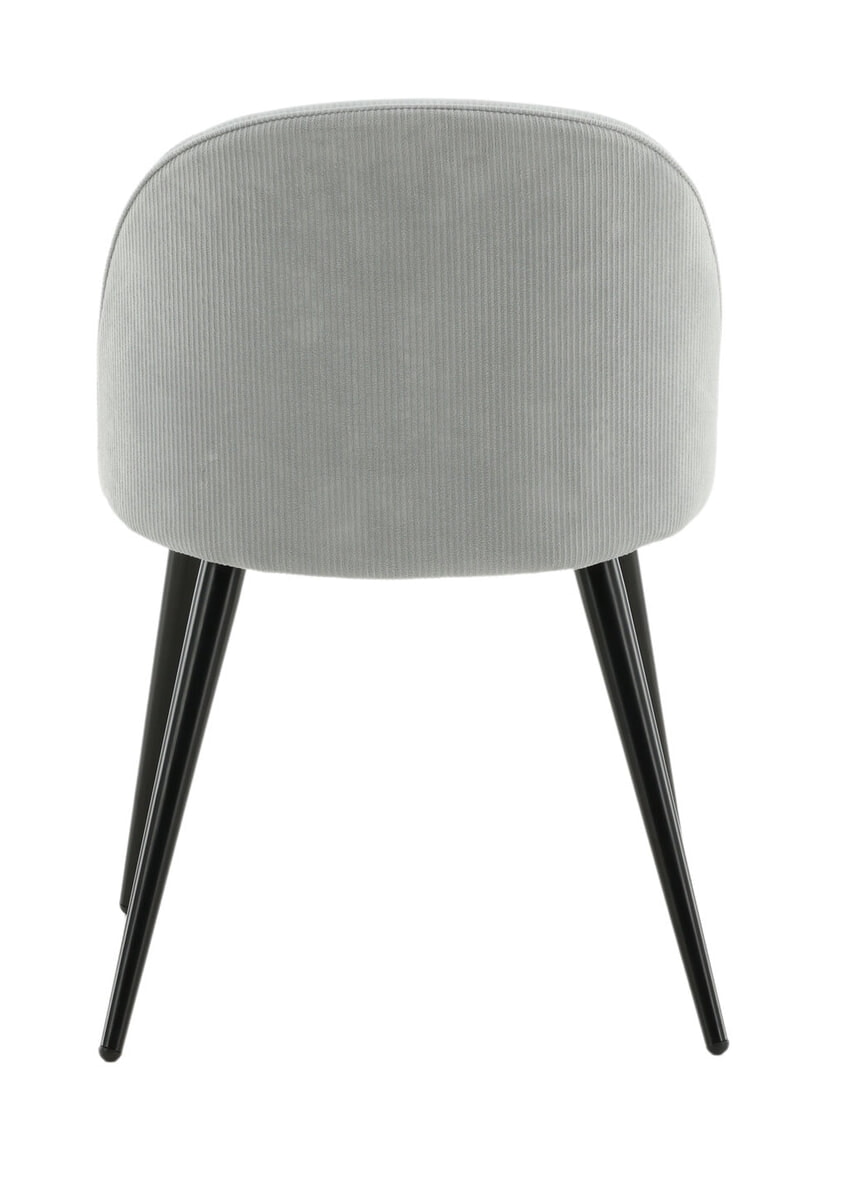 Nohr Eetkamerstoel 'Amon' Rib, kleur Lichtgrijs