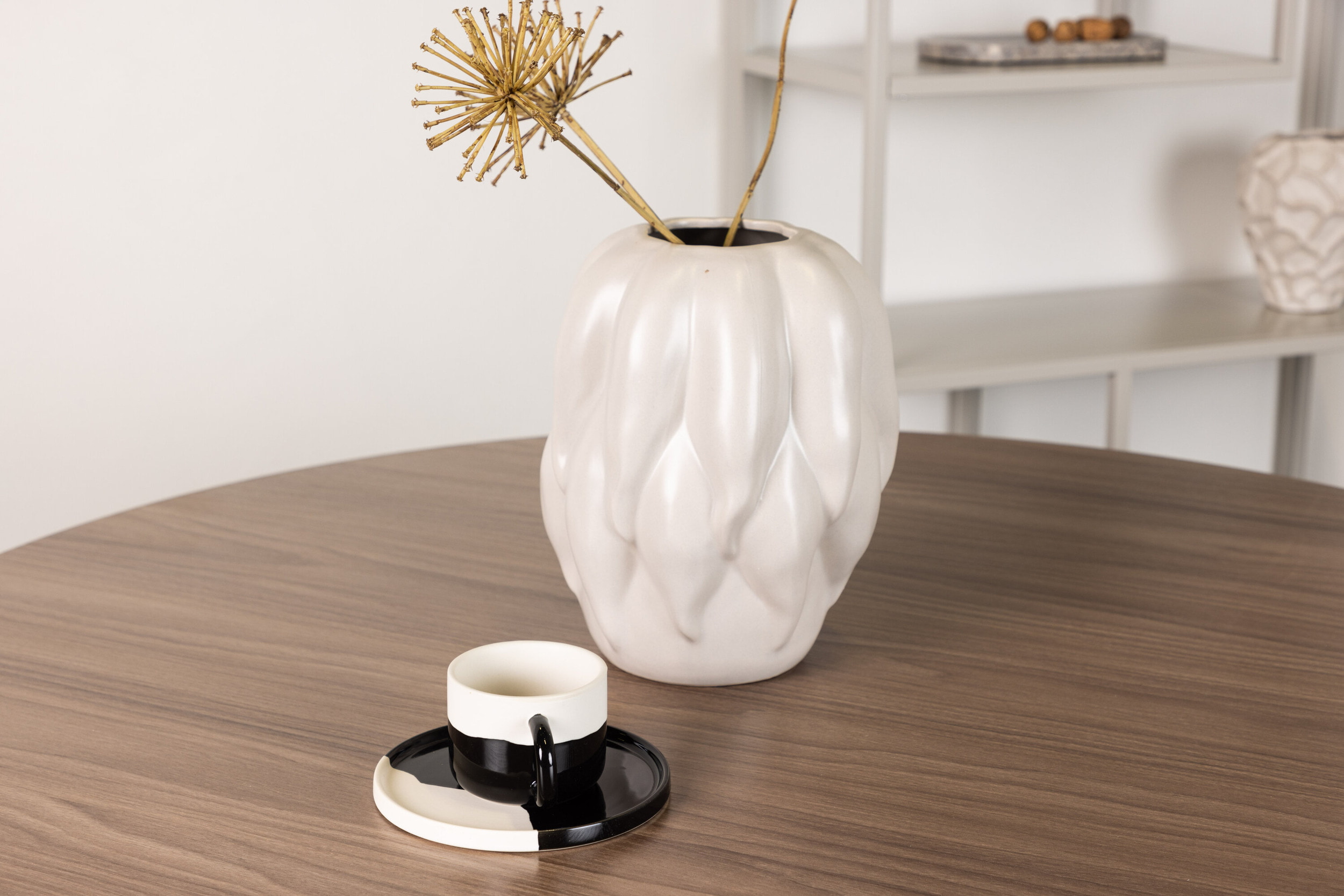 Nohr Ronde Eettafel 'Jahanna' Walnoot en staal, 120cm