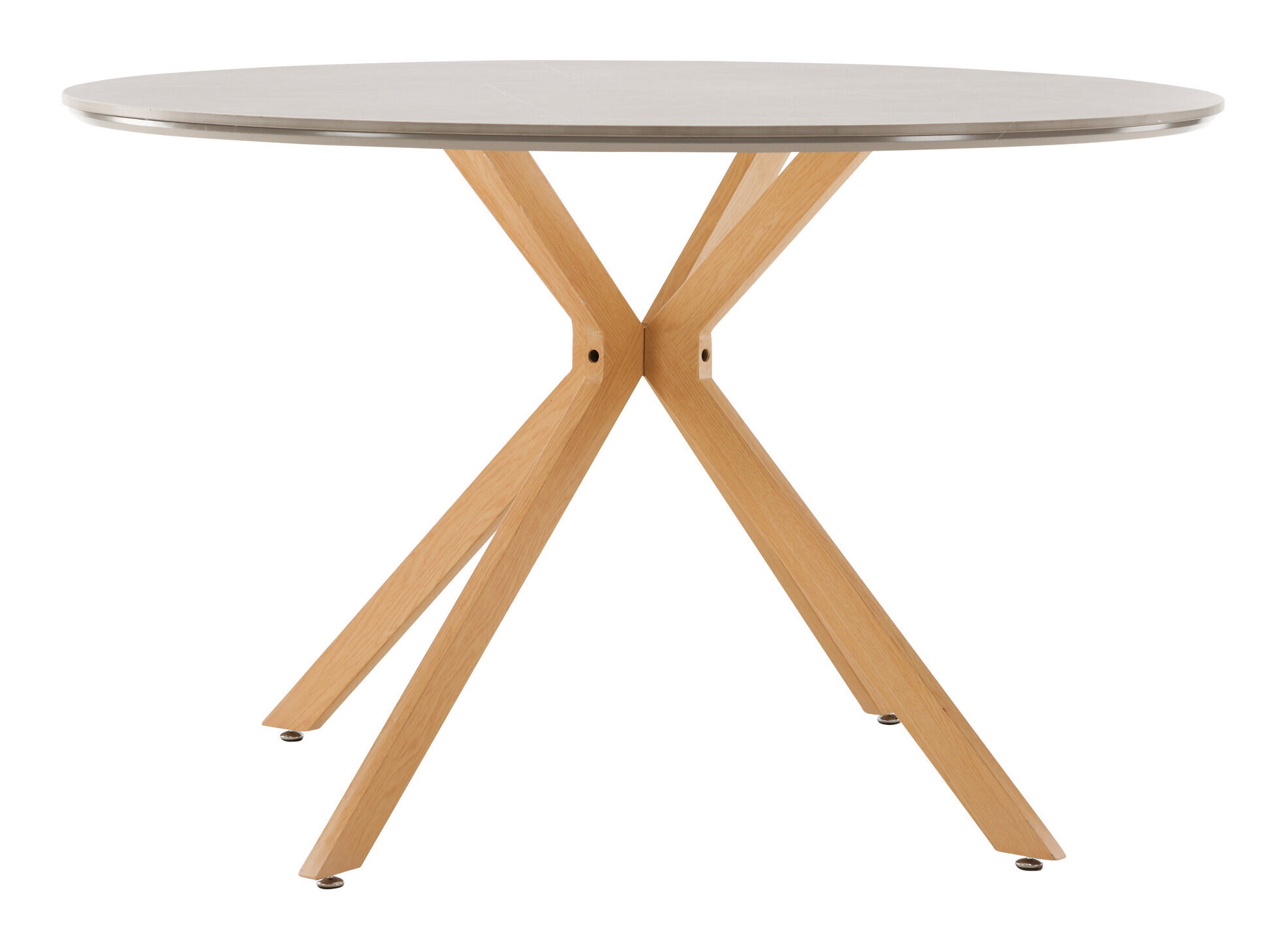 Nohr Ronde Eettafel 'Chenell' Marmerlook, 120cm, kleur grijs
