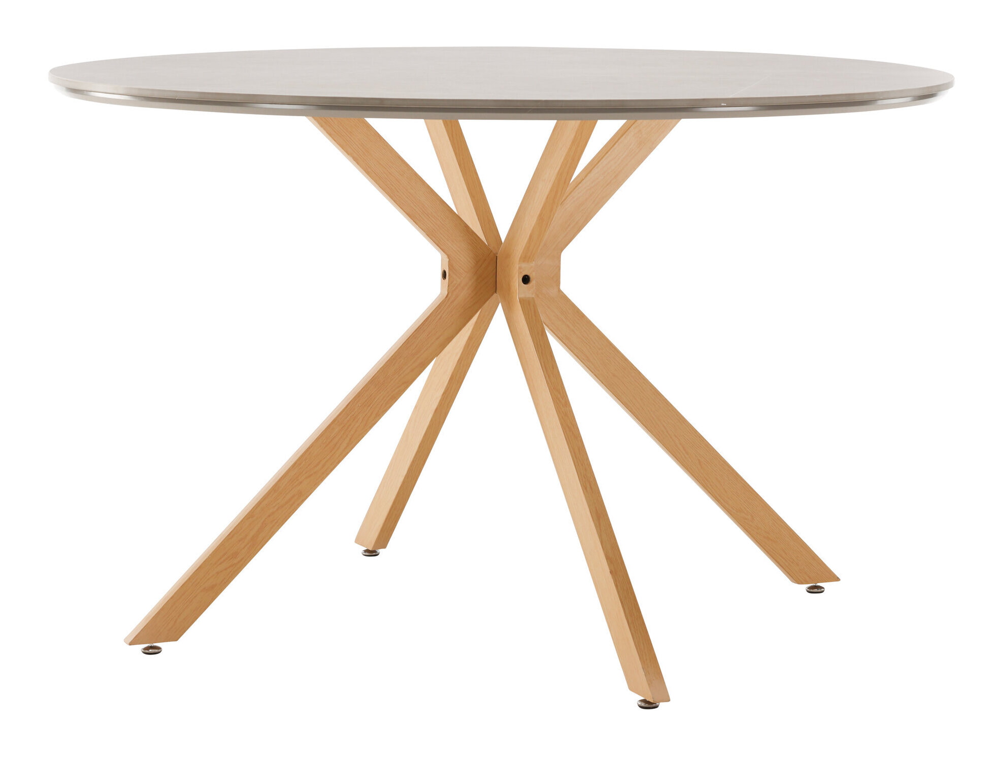 Nohr Ronde Eettafel 'Chenell' Marmerlook, 120cm, kleur grijs
