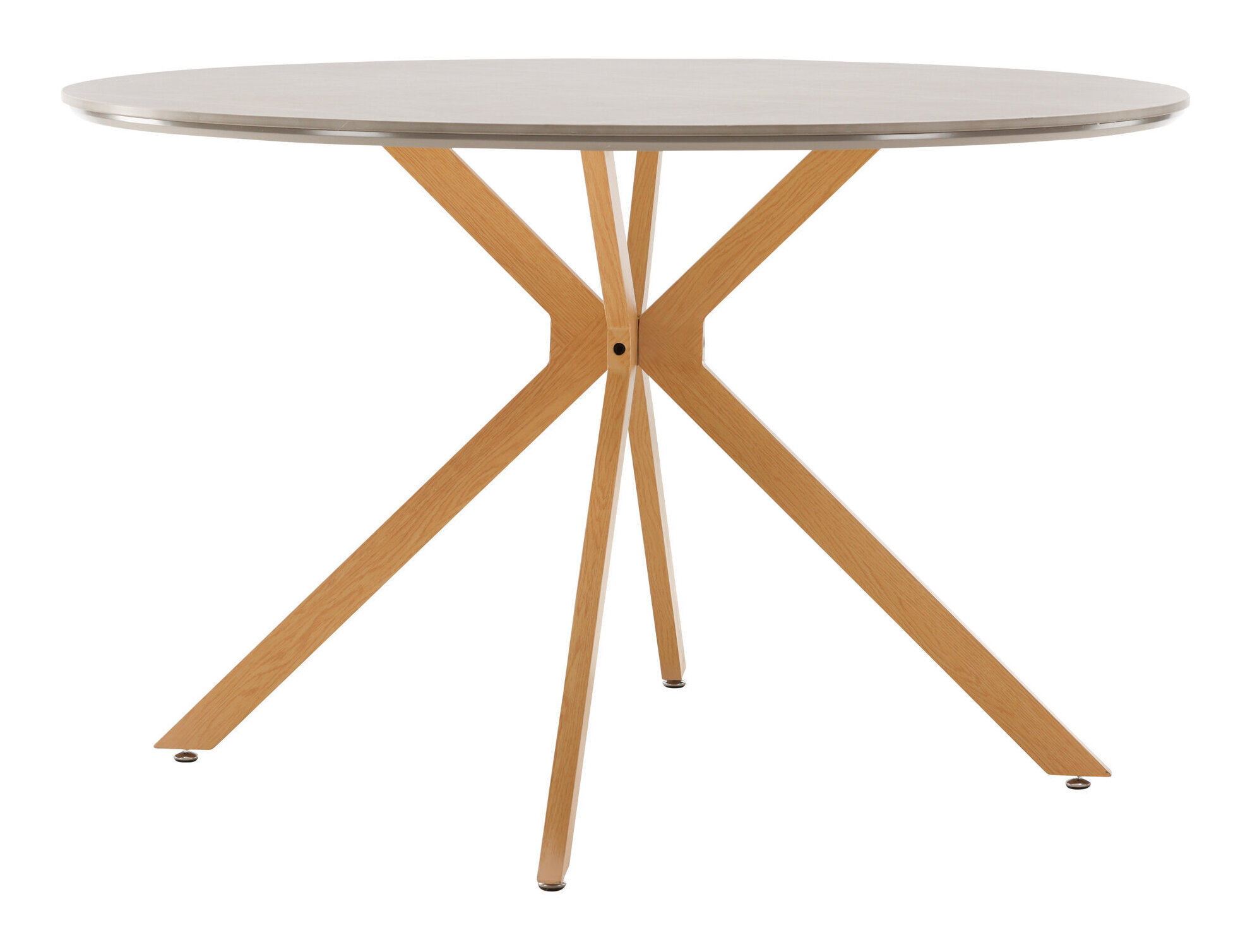 Nohr Ronde Eettafel 'Chenell' Marmerlook, 120cm, kleur grijs