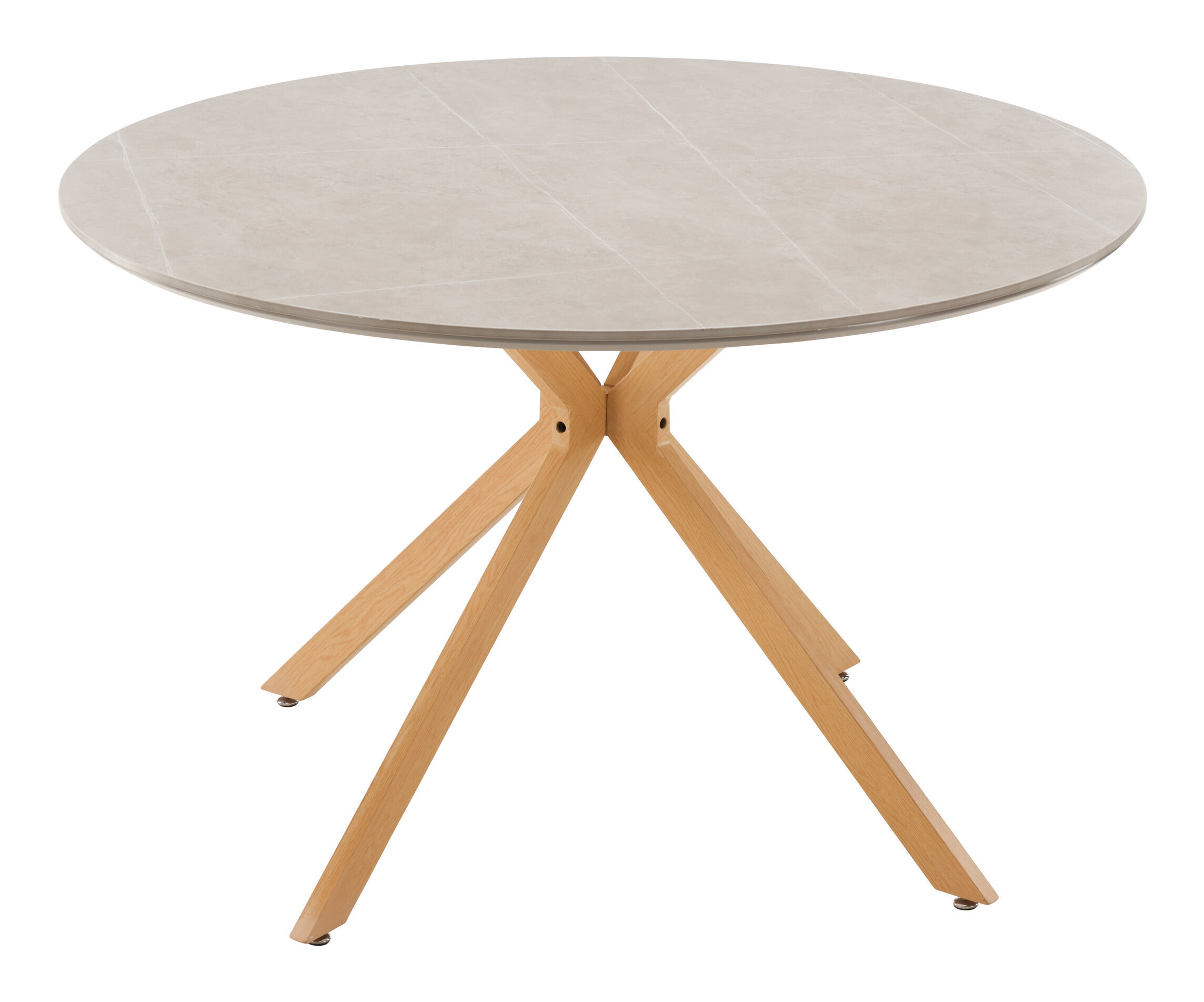 Nohr Ronde Eettafel 'Chenell' Marmerlook, 120cm, kleur grijs