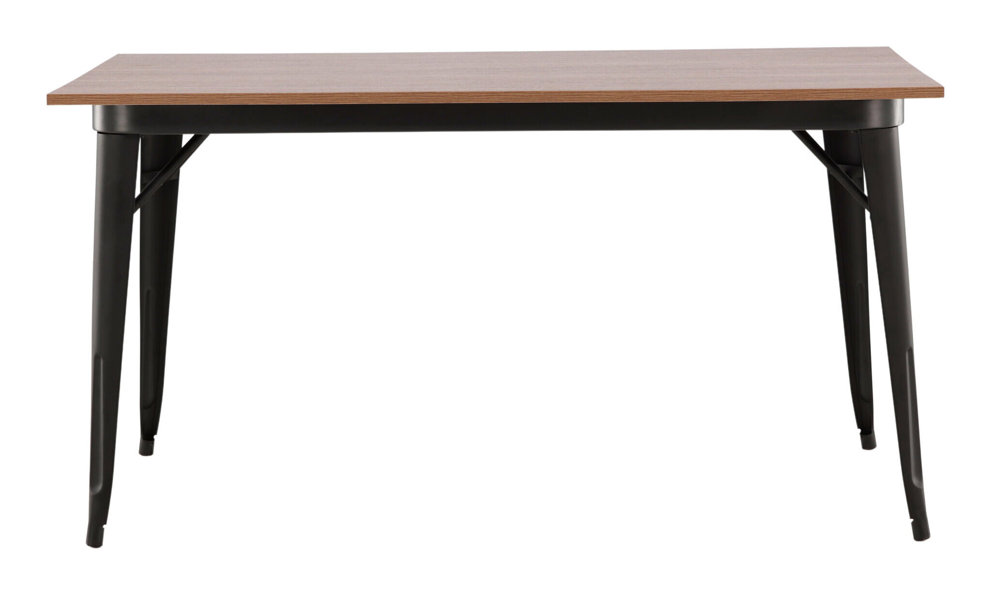 Nohr Eettafel 'Jerae' 140 x 80cm, kleur Walnoot/Zwart