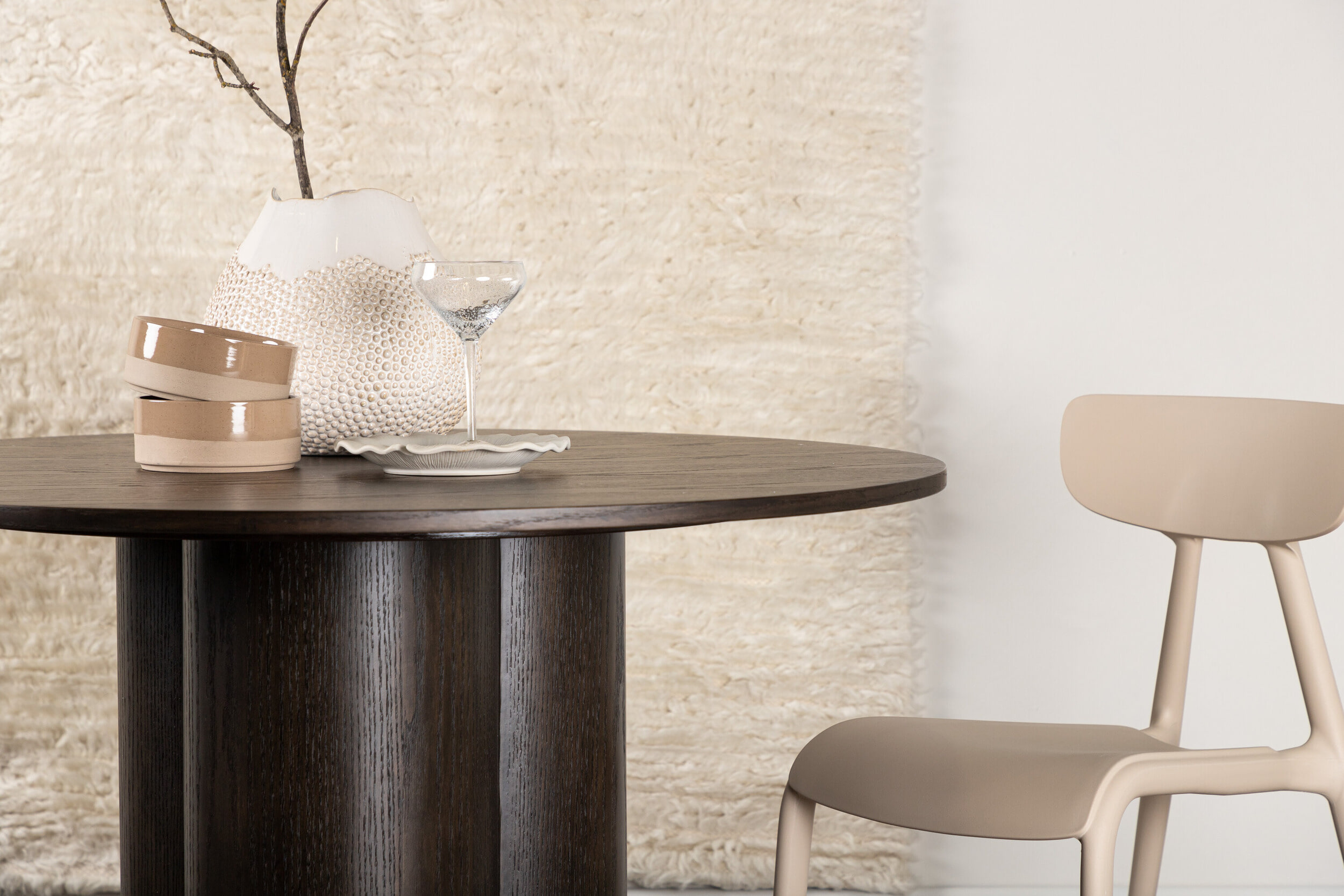 Nohr Ronde Eettafel 'Anh' 110cm, kleur Mokka