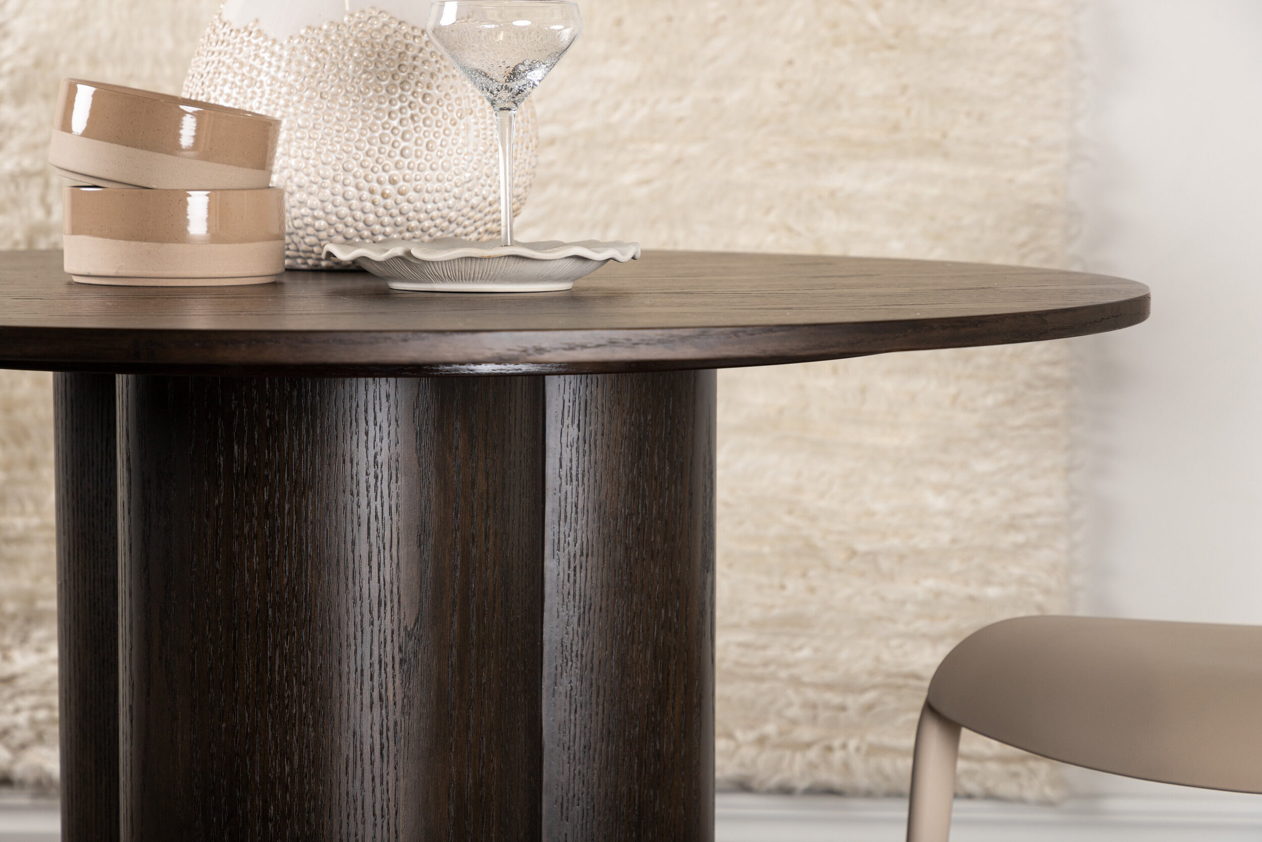 Nohr Ronde Eettafel 'Anh' 110cm, kleur Mokka