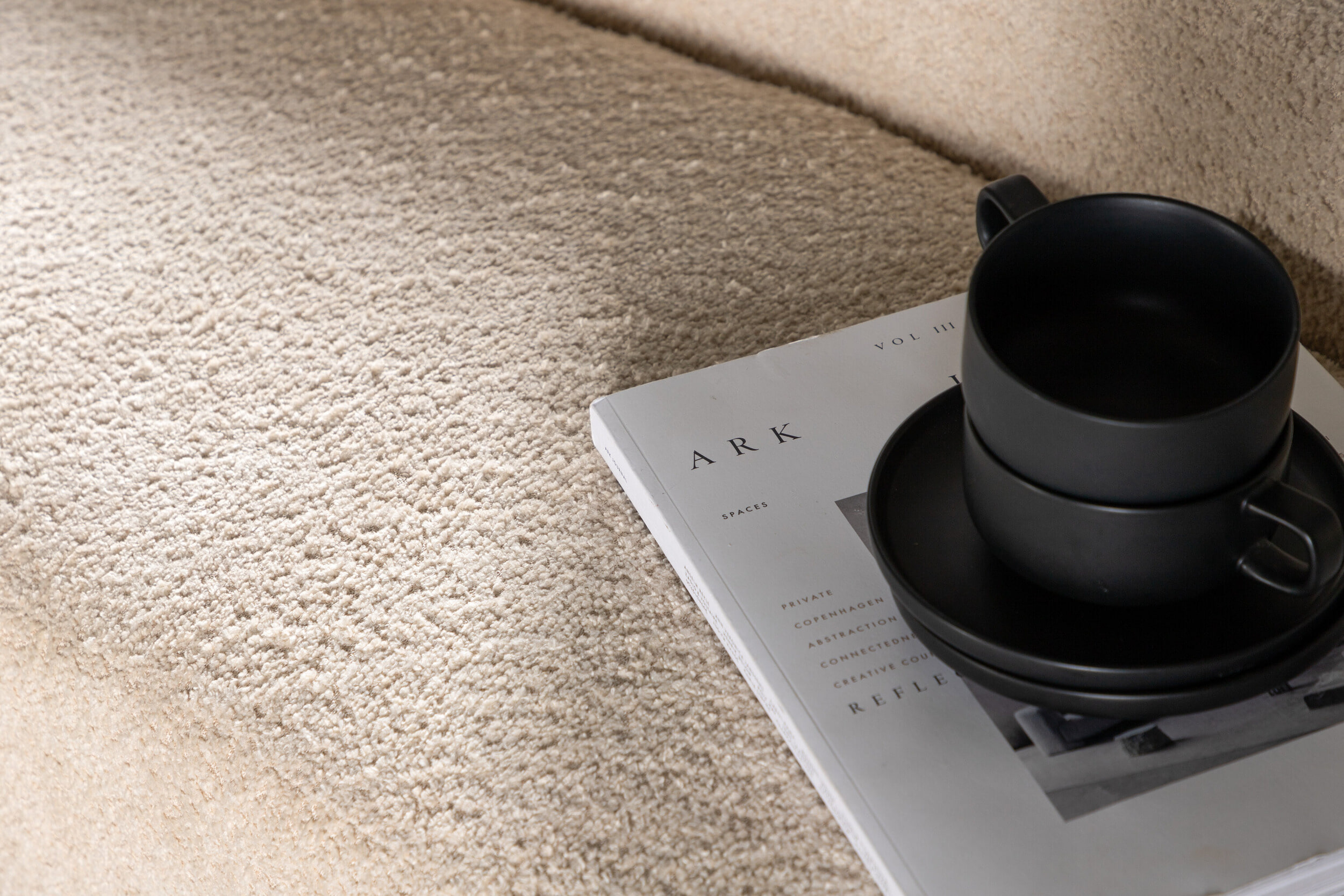 Nohr Eetkamerbank 'Randle' Bouclé, kleur Wit