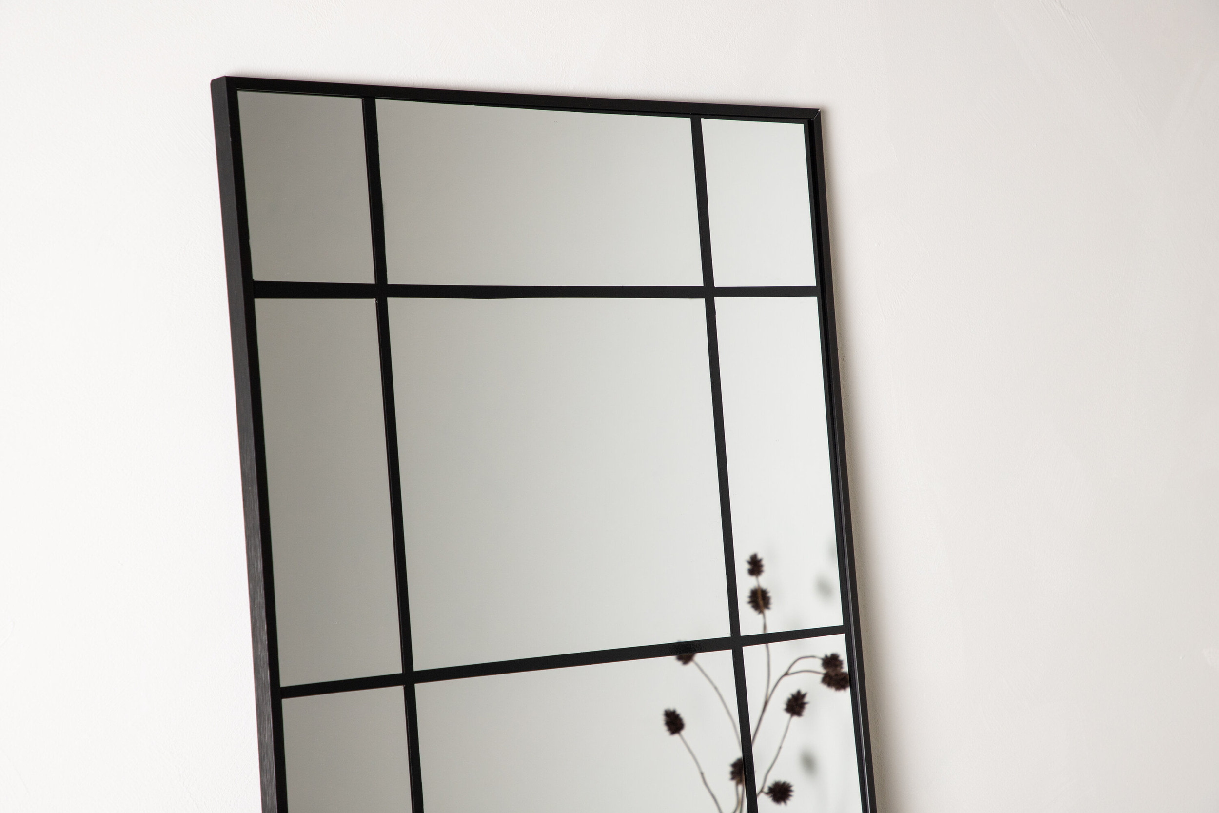 Nohr Spiegel 'Madiha' Raster 193 x 67cm, kleur zwart