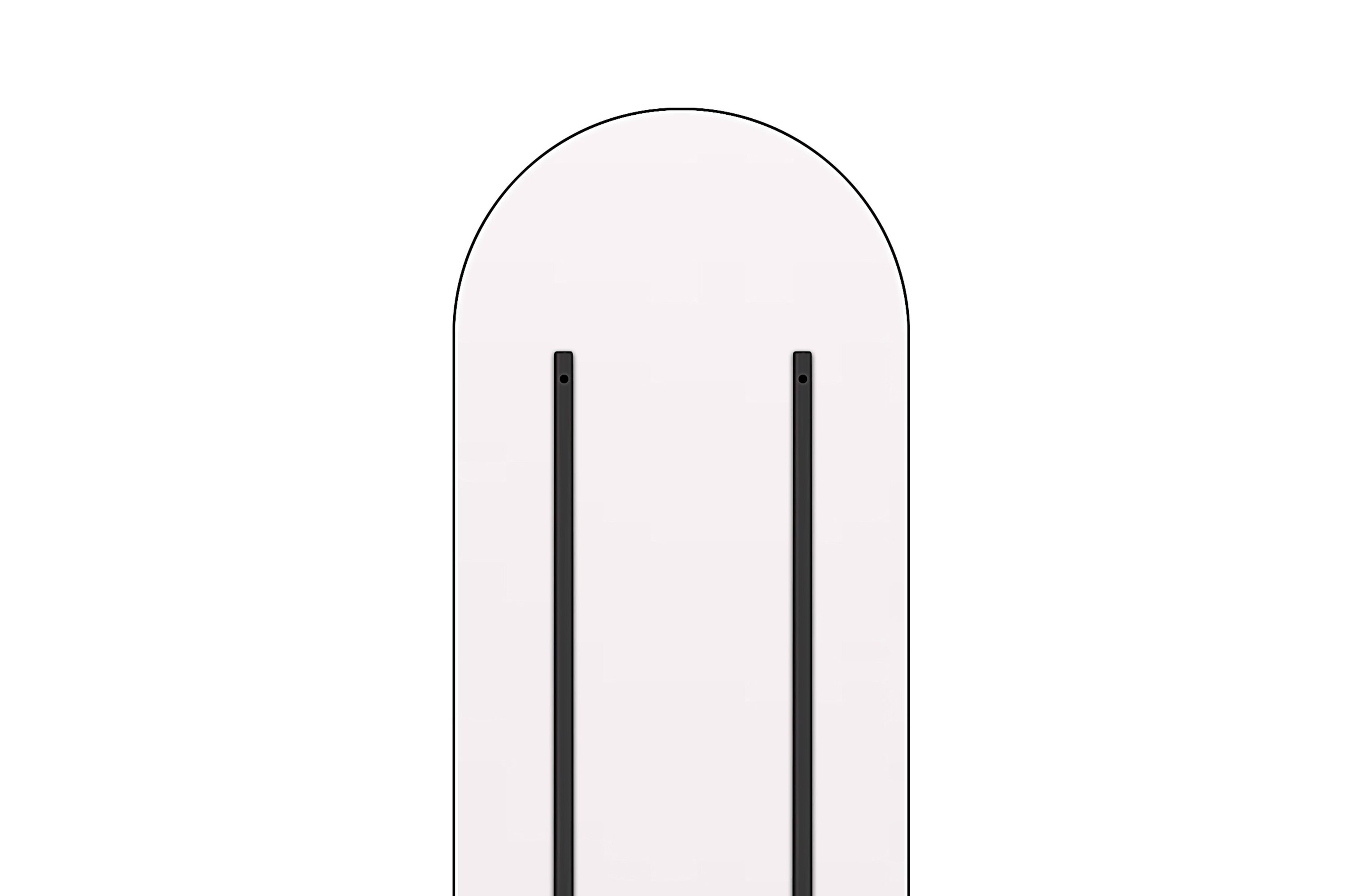Nohr Gebogen Spiegel 'Cheryll' 193 x 66cm, kleur Zwart