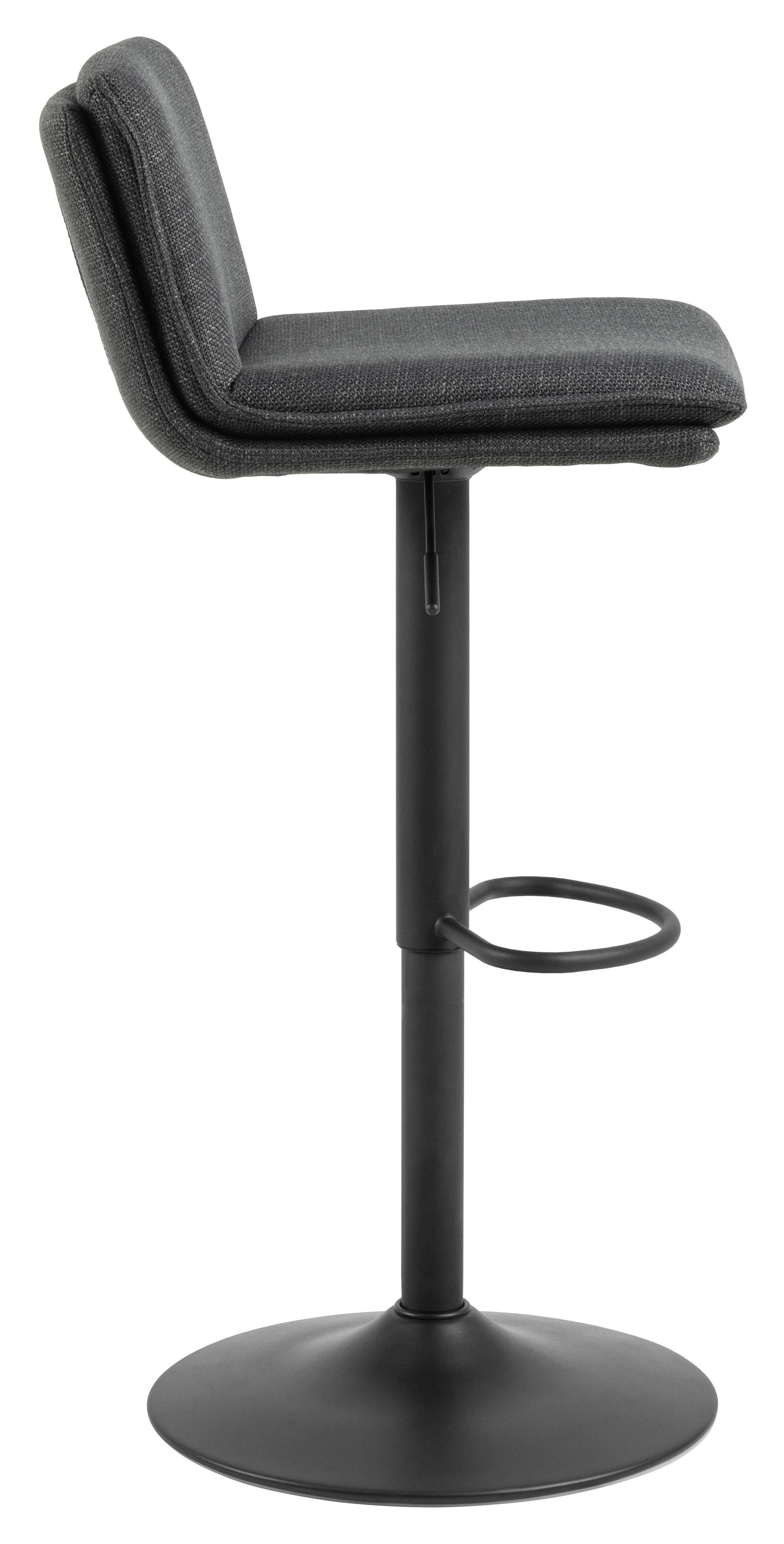 Bendt Draaibare Barkruk 'Ulysses' kleur Donkergrijs (zithoogte 68-89cm)