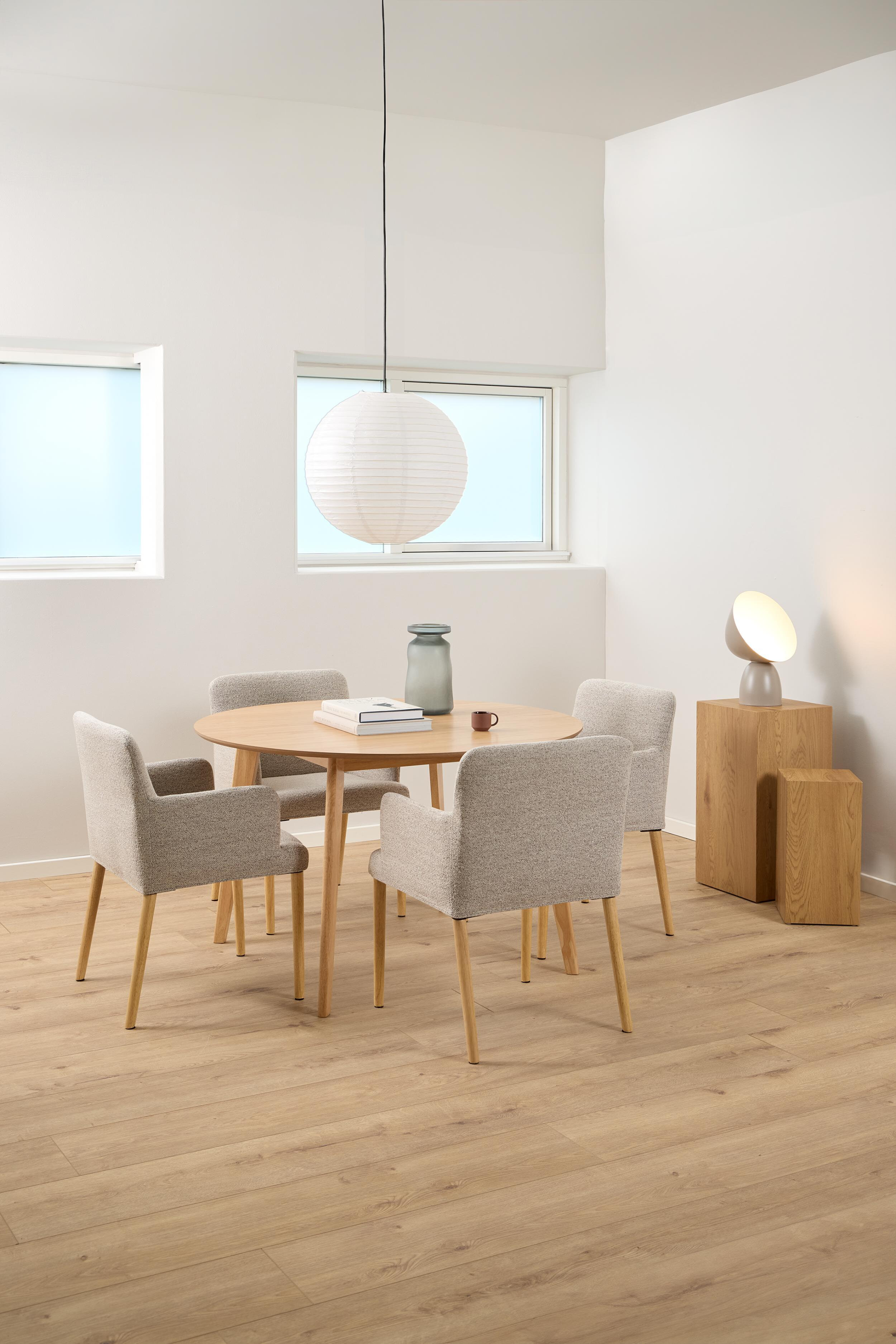 Bendt Eetkamerstoel 'Jeris' Bouclé, kleur Beige