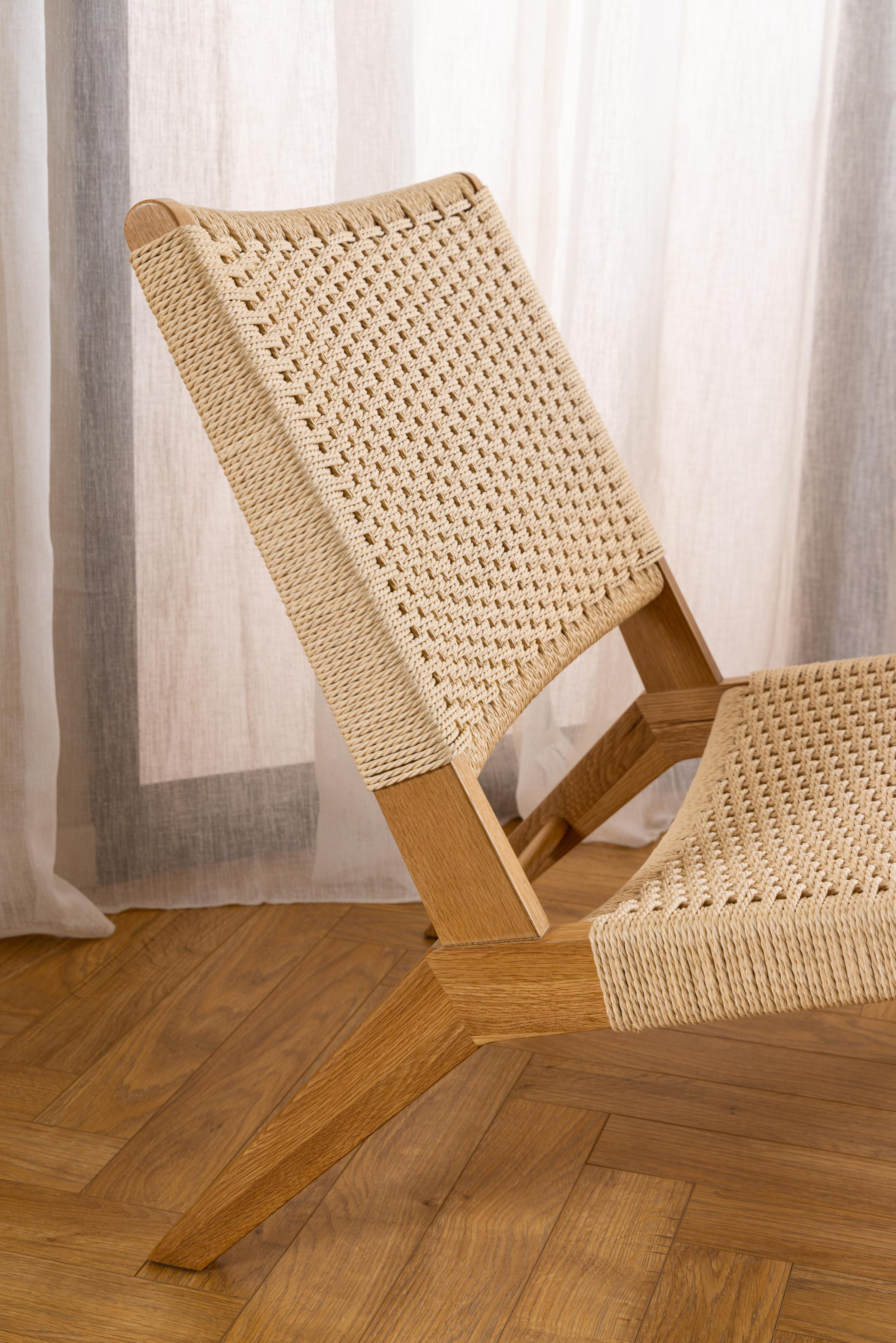 Bendt Fauteuil 'Rodrigues' Eiken / Gevlochten touw