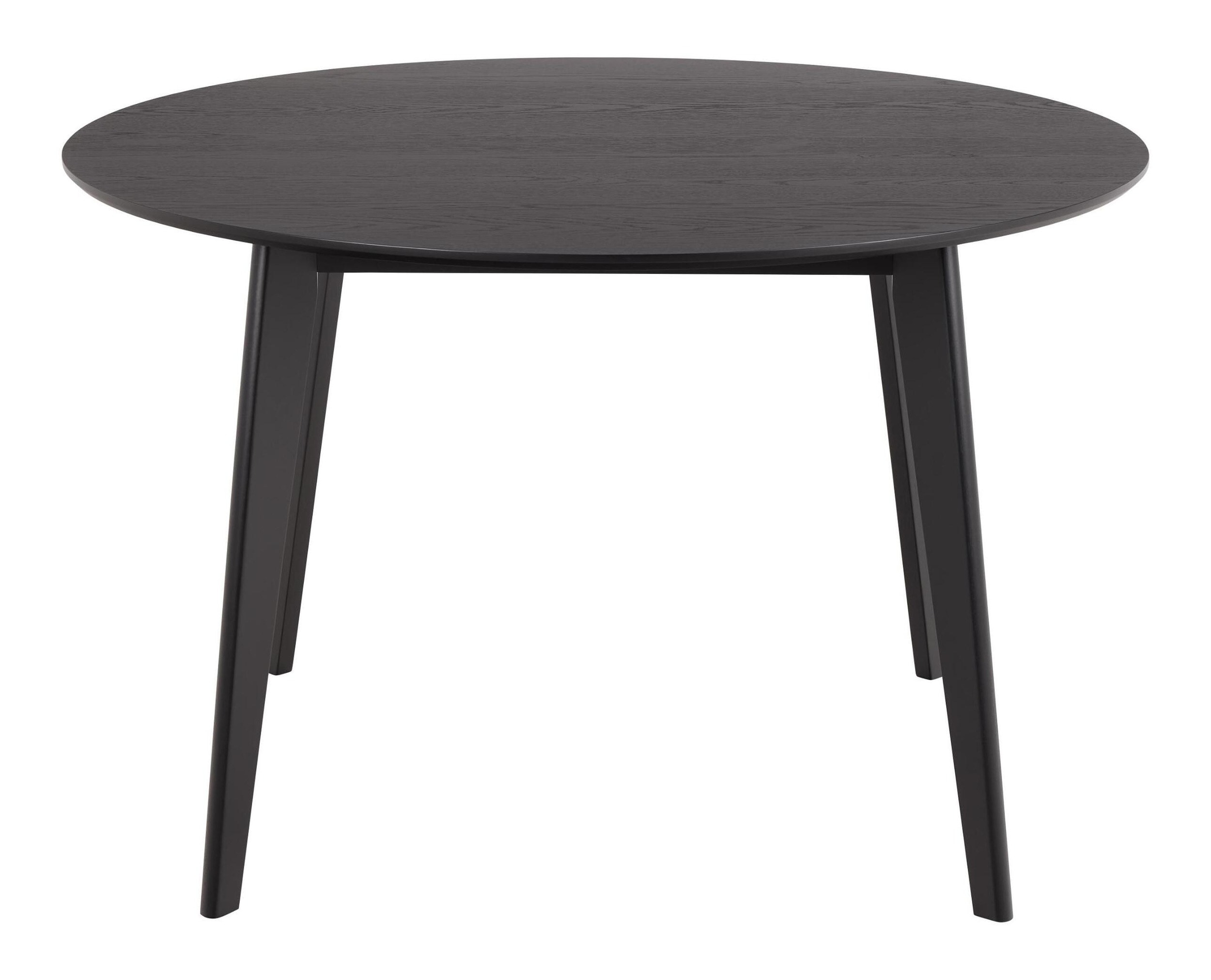 Bendt Ronde Eettafel 'Torkil' 120cm Eikenfineer, kleur Zwart