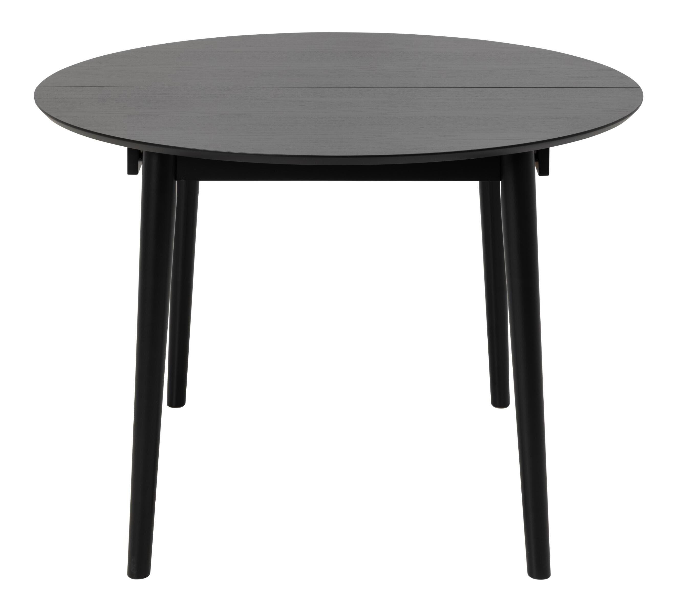 Bendt Uitschuifbare Ronde Eettafel 'Montreux' Eiken 115-154 x 115cm, kleur zwart