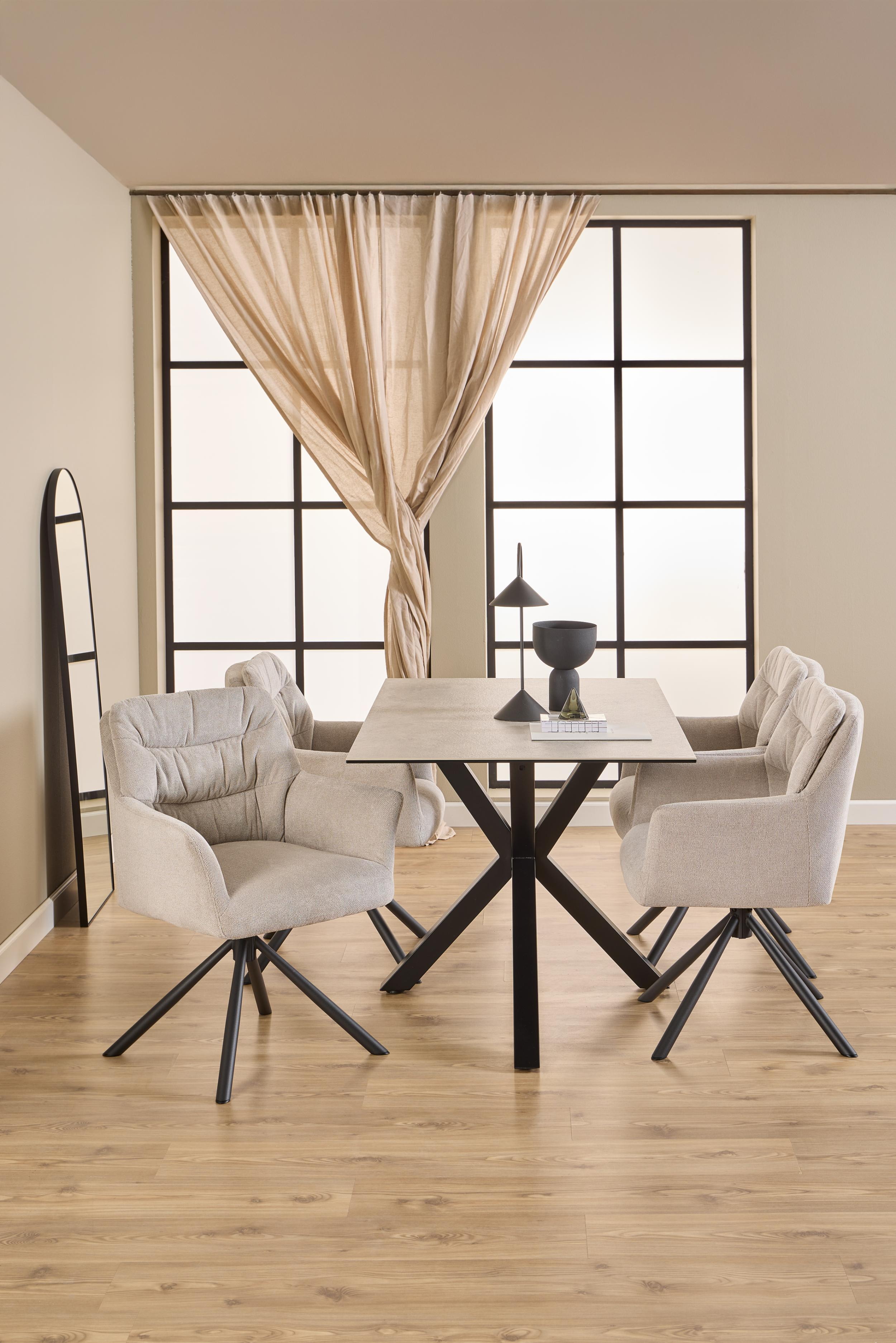 Bendt Eettafel 'Line' Keramiek, 135 x 80cm, kleur Grijs