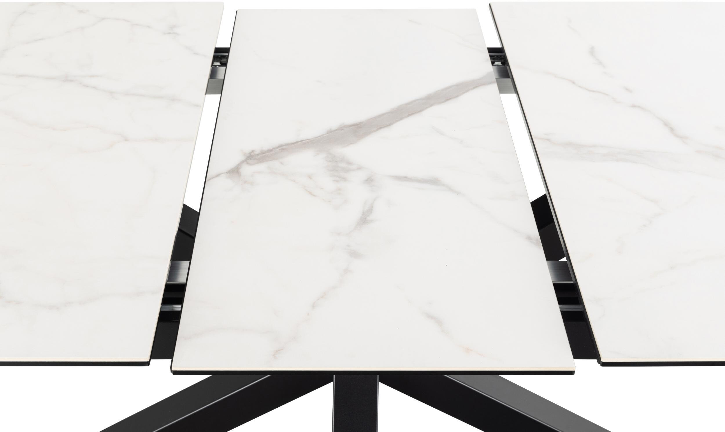Bendt Uitschuifbare Eettafel 'Line' Keramiek, 168/210 x 90cm, kleur Wit