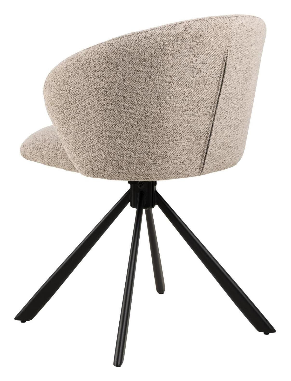 Bendt Draaibare Eetkamerstoel 'Marranda' Stof, kleur Beige