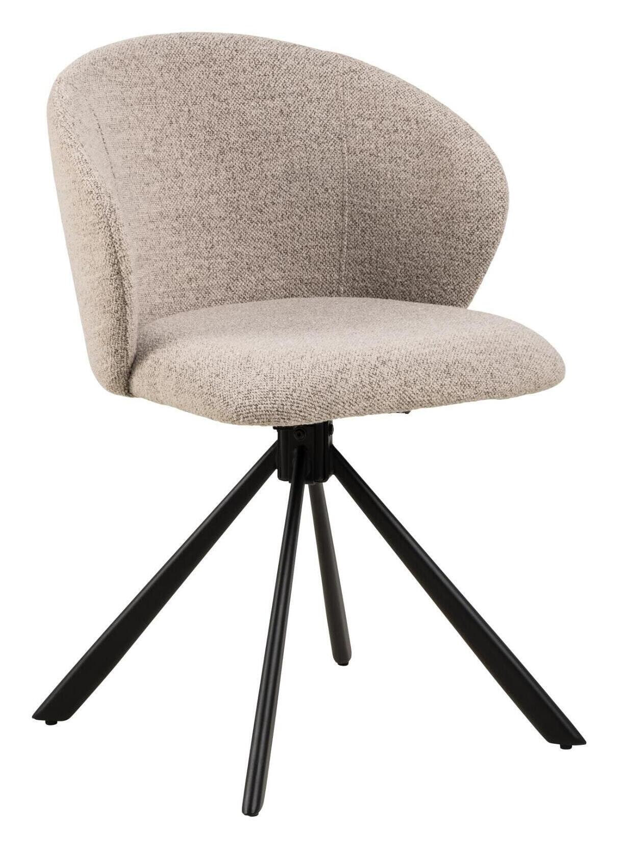 Bendt Draaibare Eetkamerstoel 'Marranda' Stof, kleur Beige
