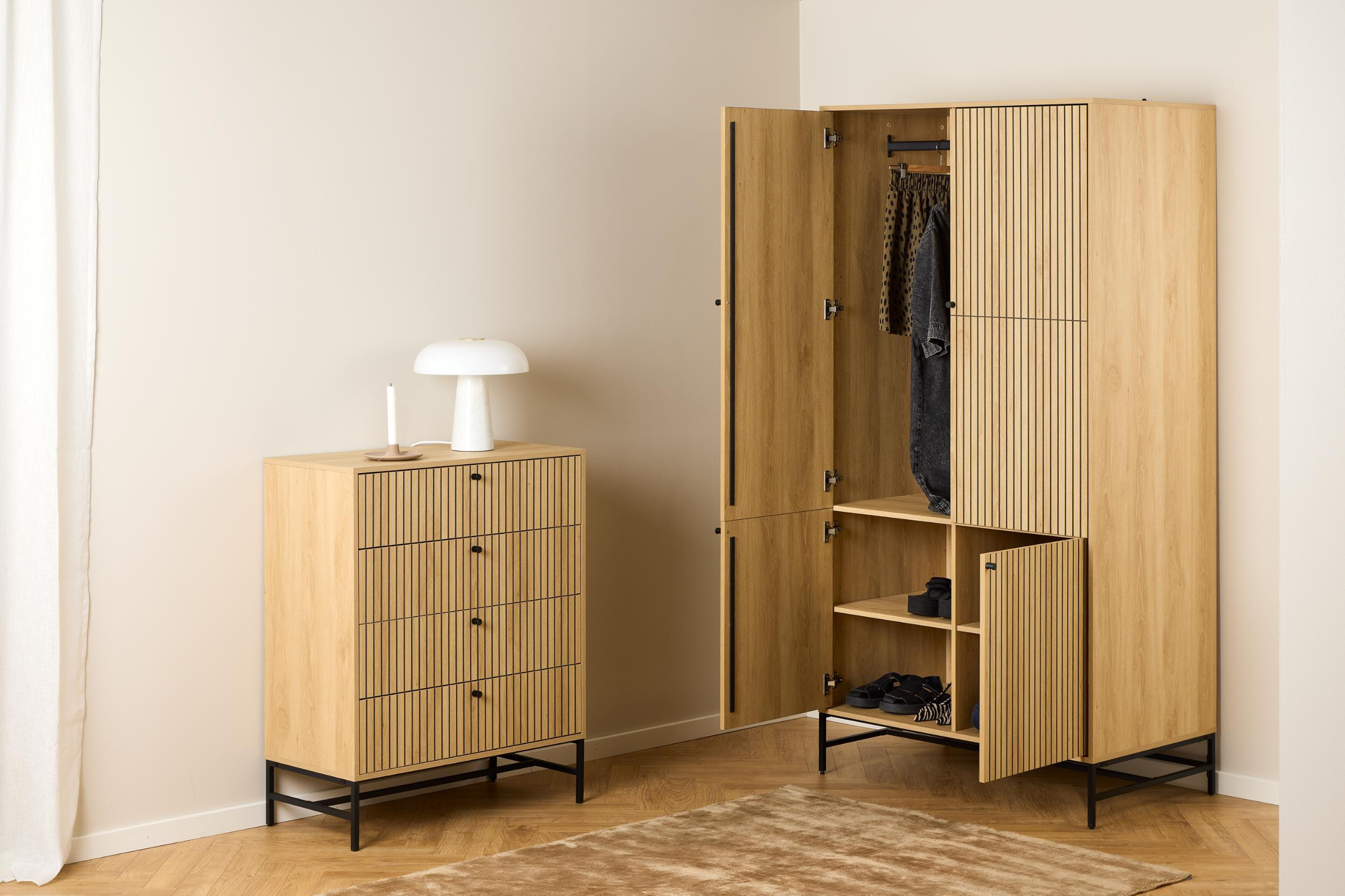 Bendt Kledingkast 'Davon' Eikenlook, 200 x 99cm