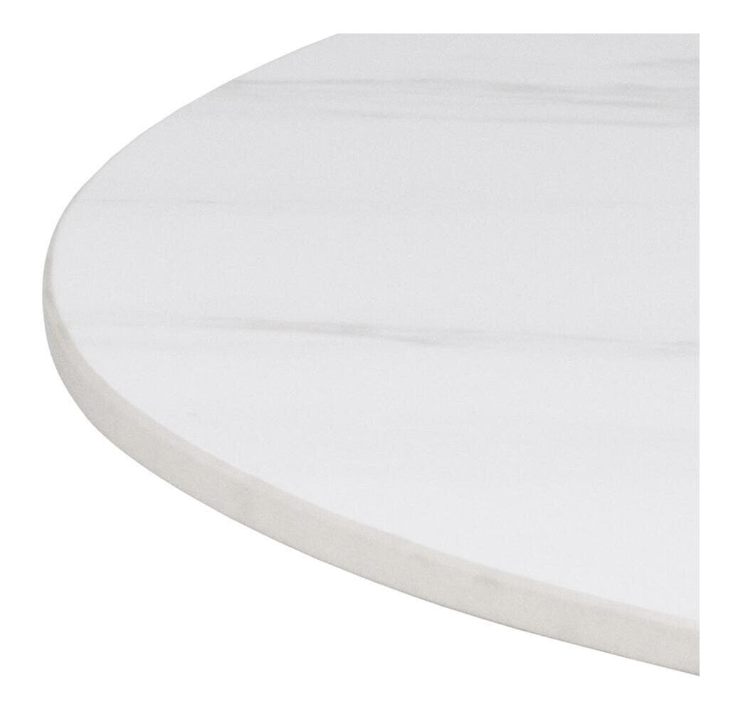 Bendt Ronde Bartafel 'Tempest' Keramiek met marmerprint, 80cm, kleur Wit